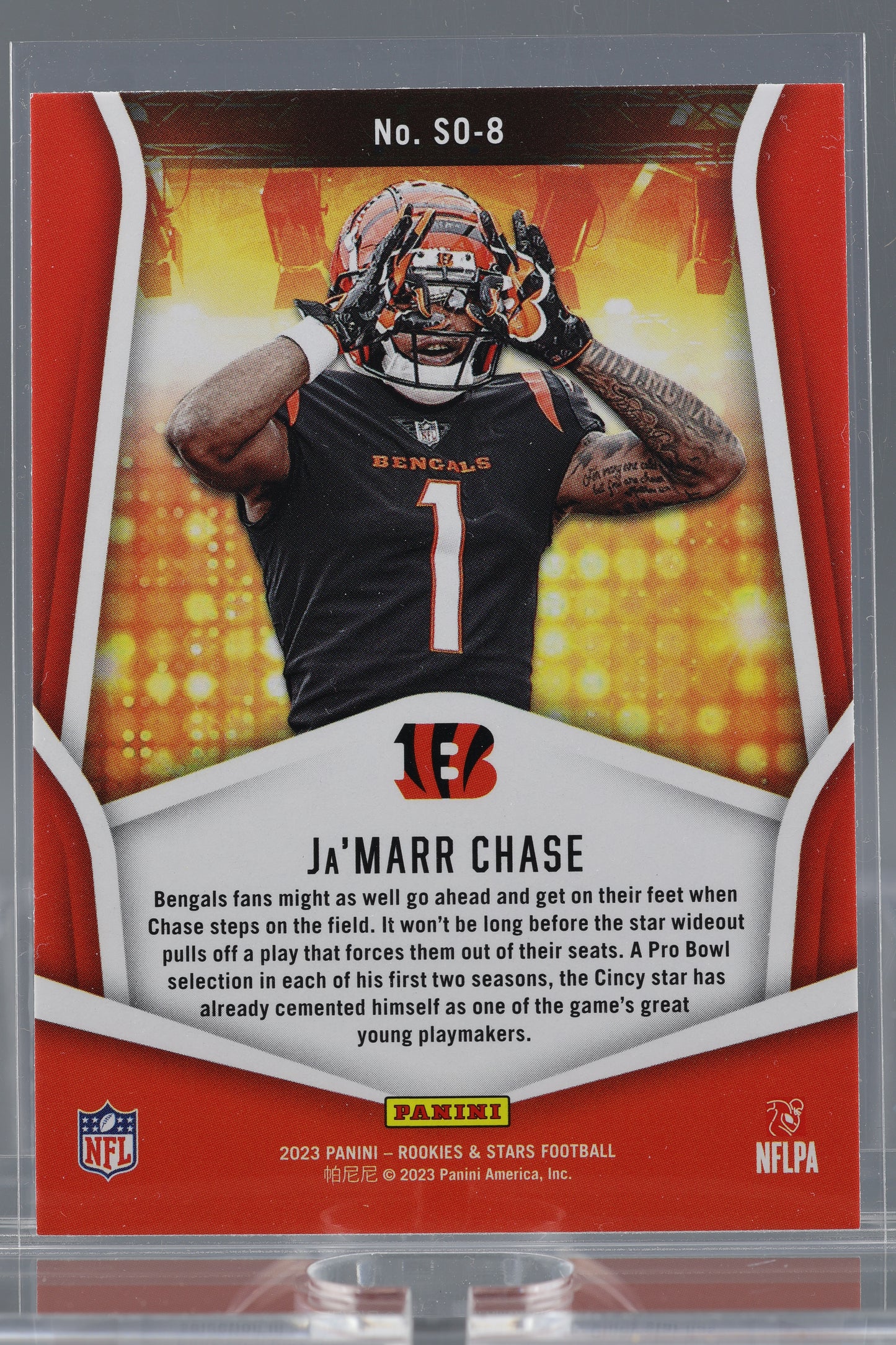 Ja'Marr Chase 2023 Panini Rookies & Stars Standing Ovation #SO-8 Cincinnati Bengals