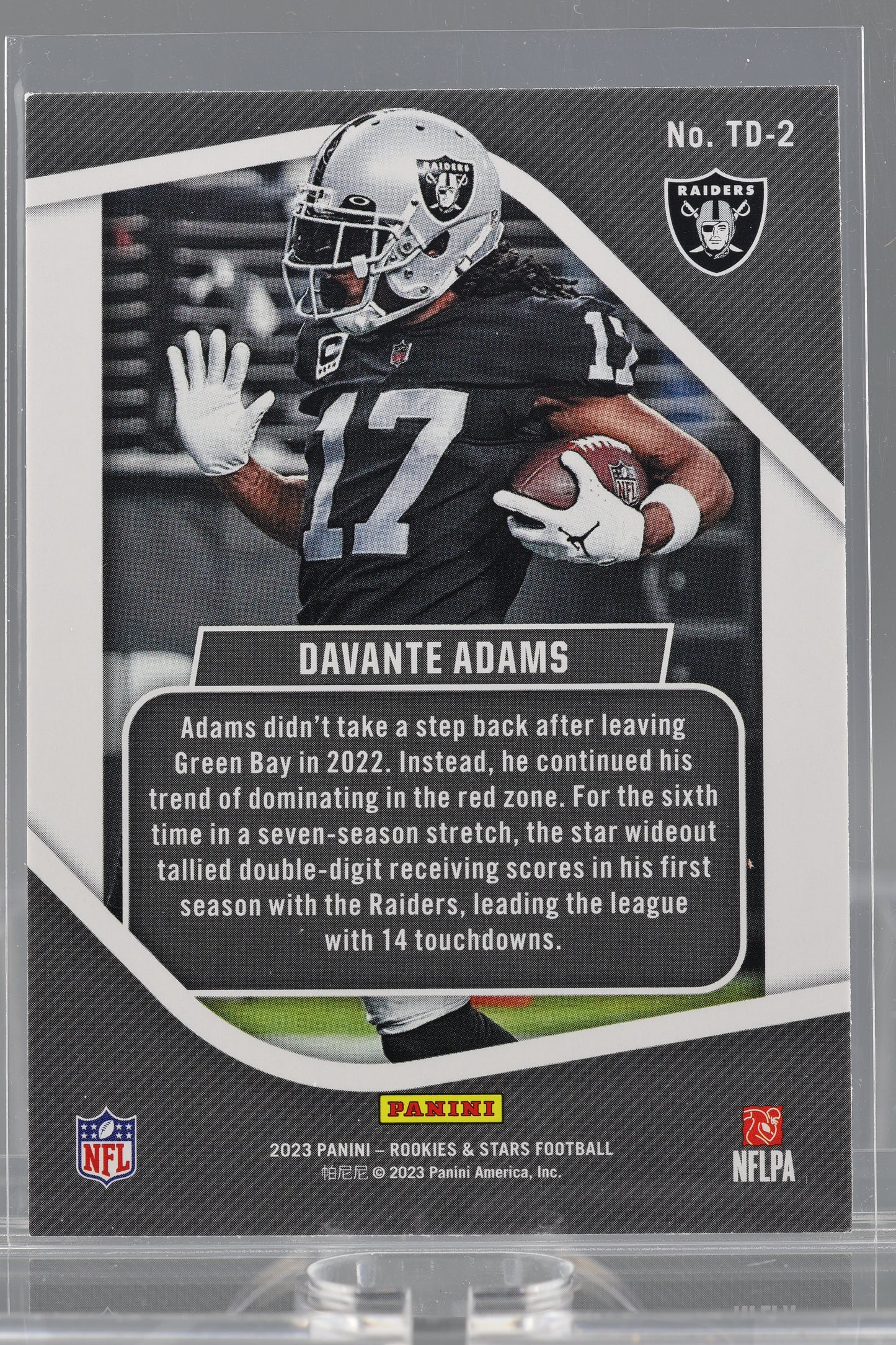 Davante Adams 2023 Panini Rookies & Stars Touchdown Club #TD-2 Las Vegas Raiders