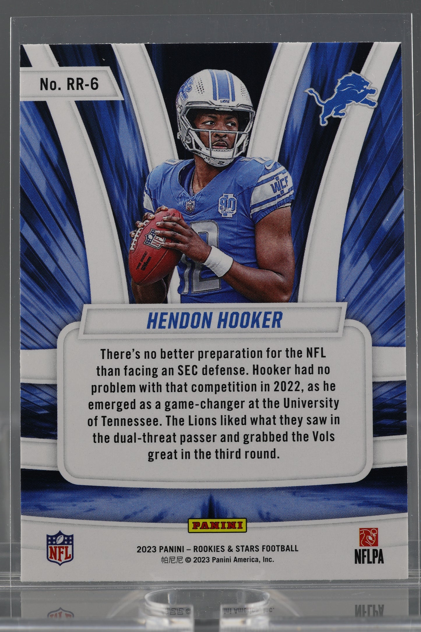 Hendon Hooker 2023 Panini Rookies & Stars Rookie Rush #RR-6 Rookie Card RC Detroit Lions