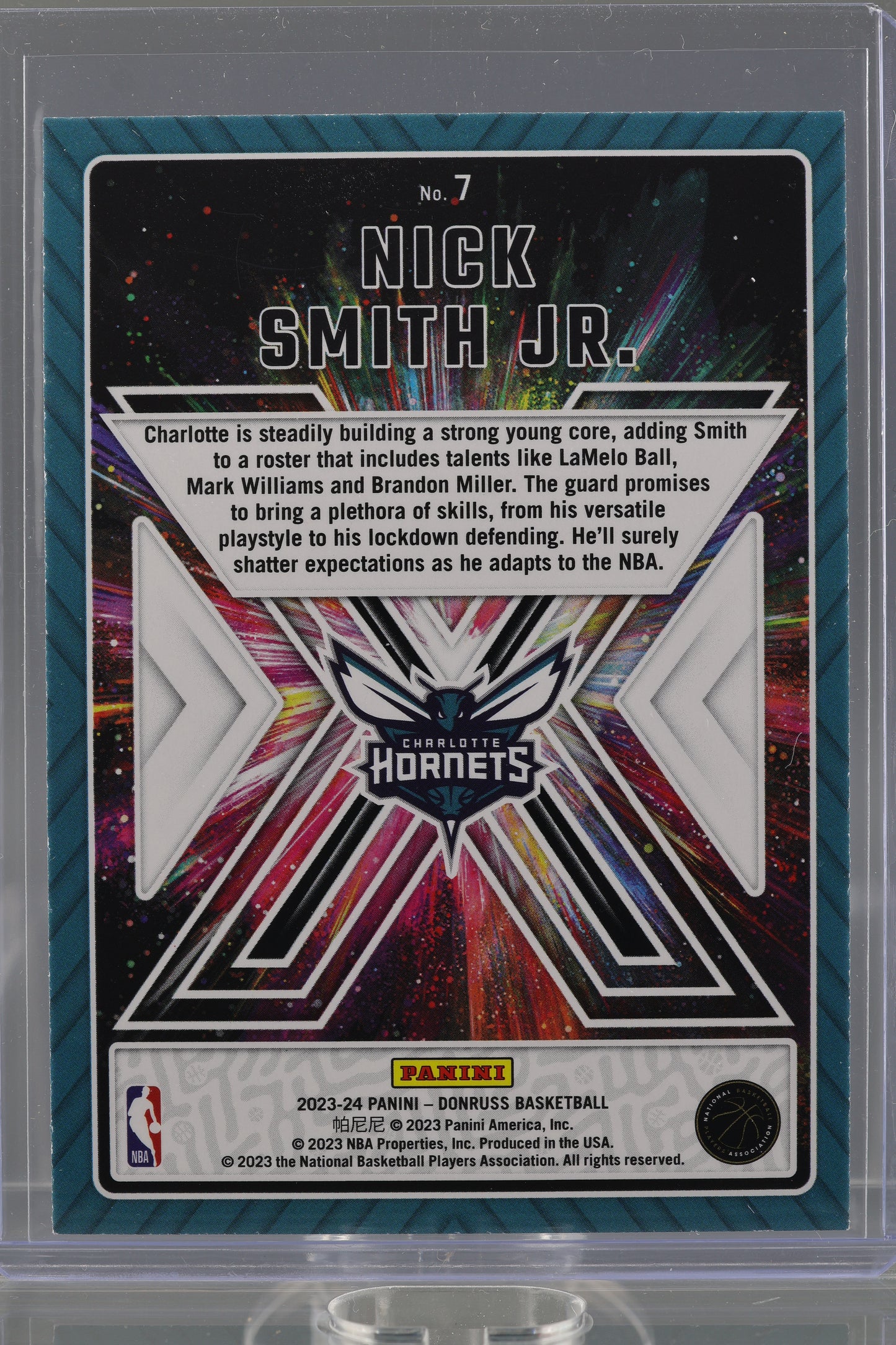 Nick Smith Jr. 2023 Donruss Great X-Pectations #7 Rookie Card RC Charlotte Hornets