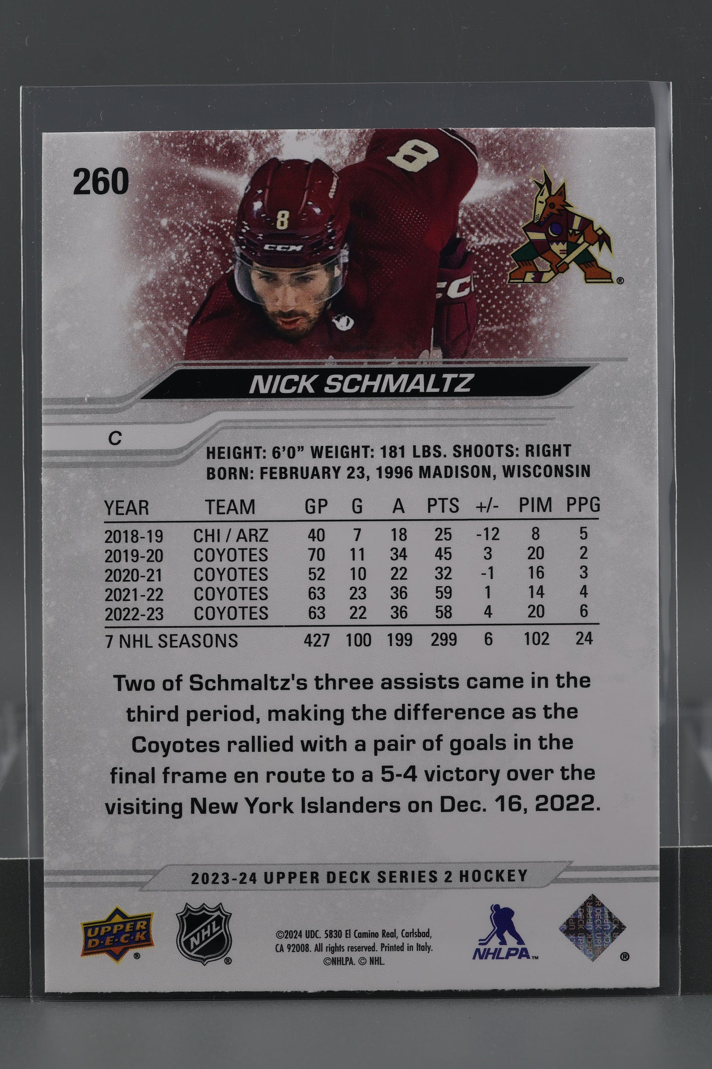 Nick Schmaltz 2023 Upper Deck Series Two #260 Arizona Coyotes