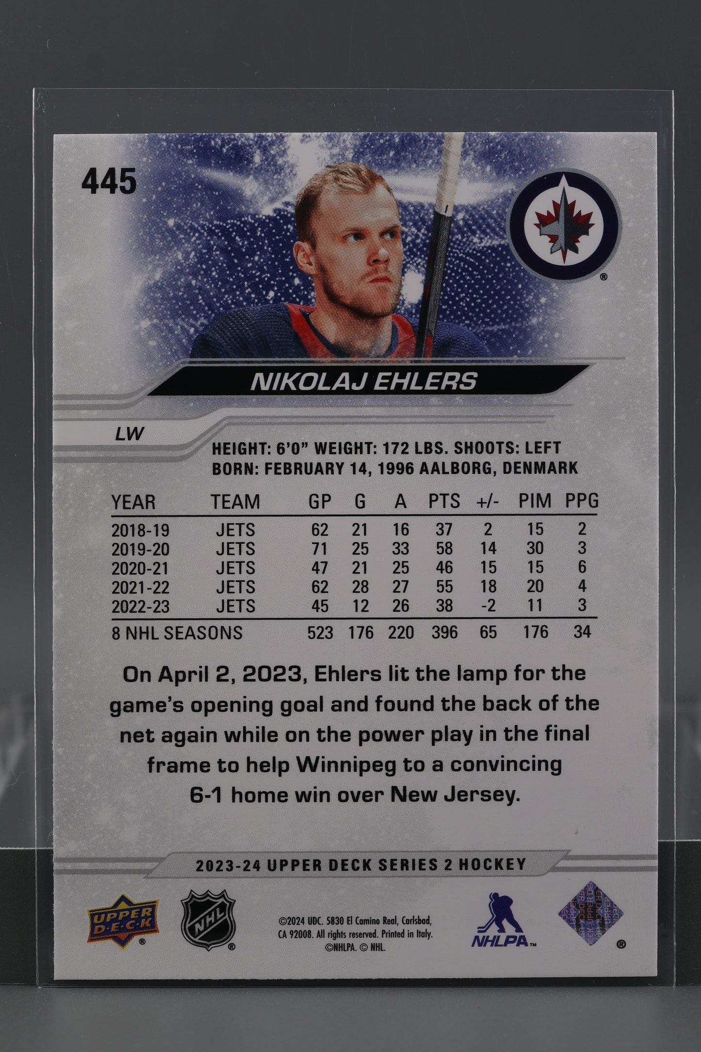 Nikolaj Ehlers 2023 Upper Deck Series Two #445 Winnipeg Jets