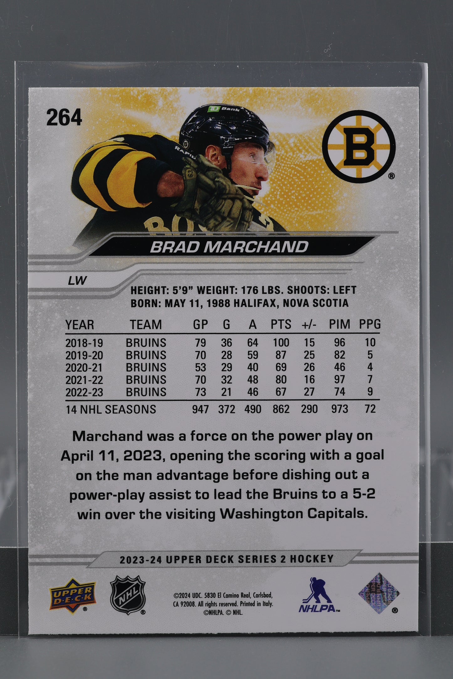 Brad Marchand 2023 Upper Deck Series Two #264 Boston Bruins