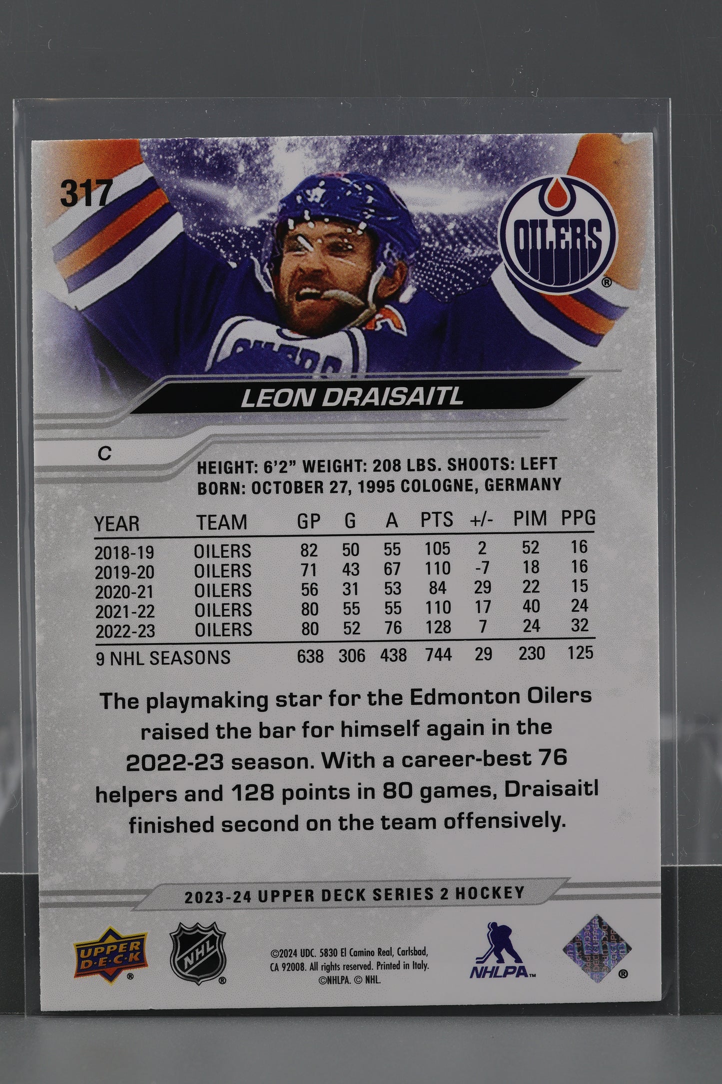Leon Draisaitl 2023 Upper Deck Series Two #317 Edmonton Oilers