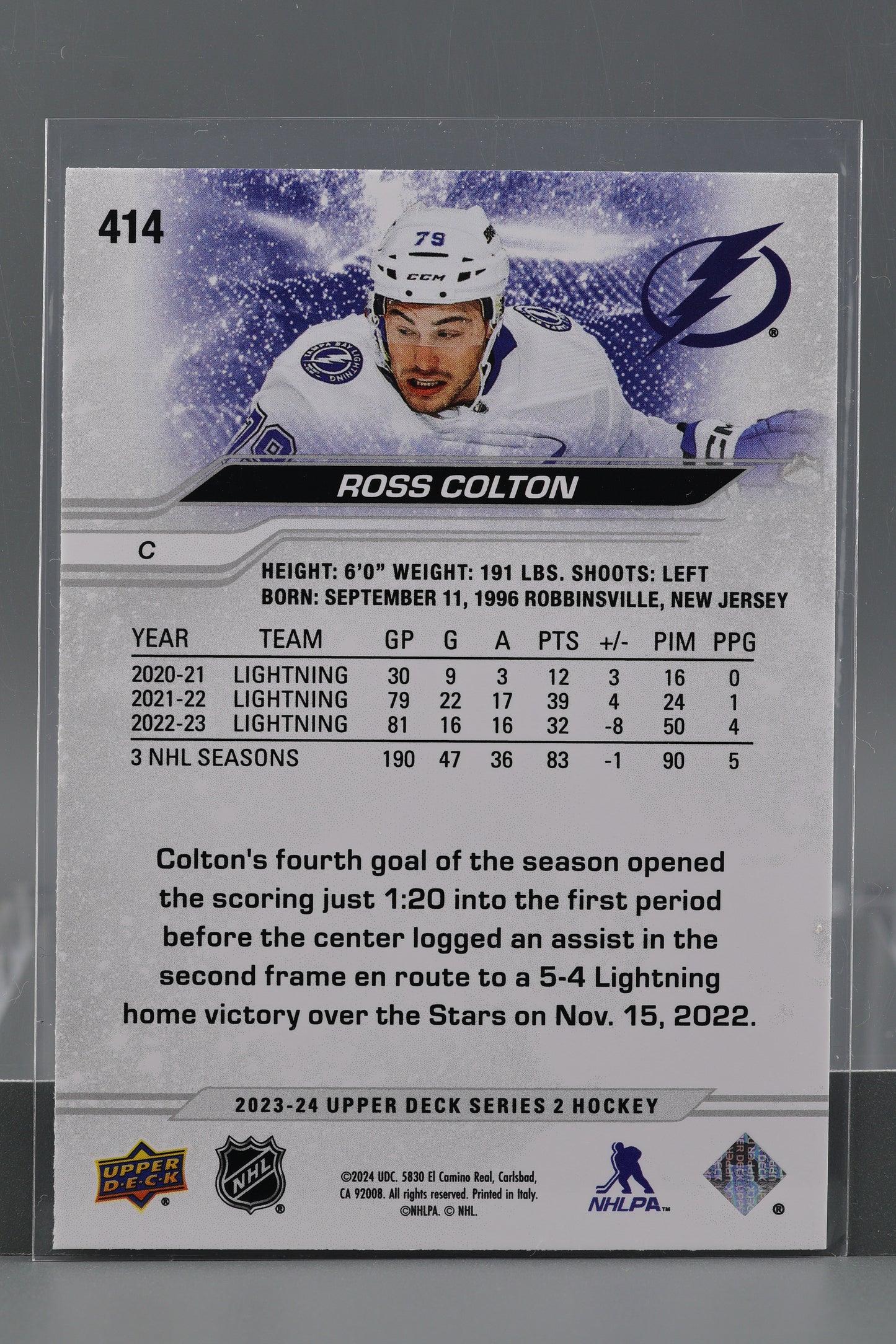 Ross Colton 2023 Upper Deck Series Two #414 Tampa Bay Lightning