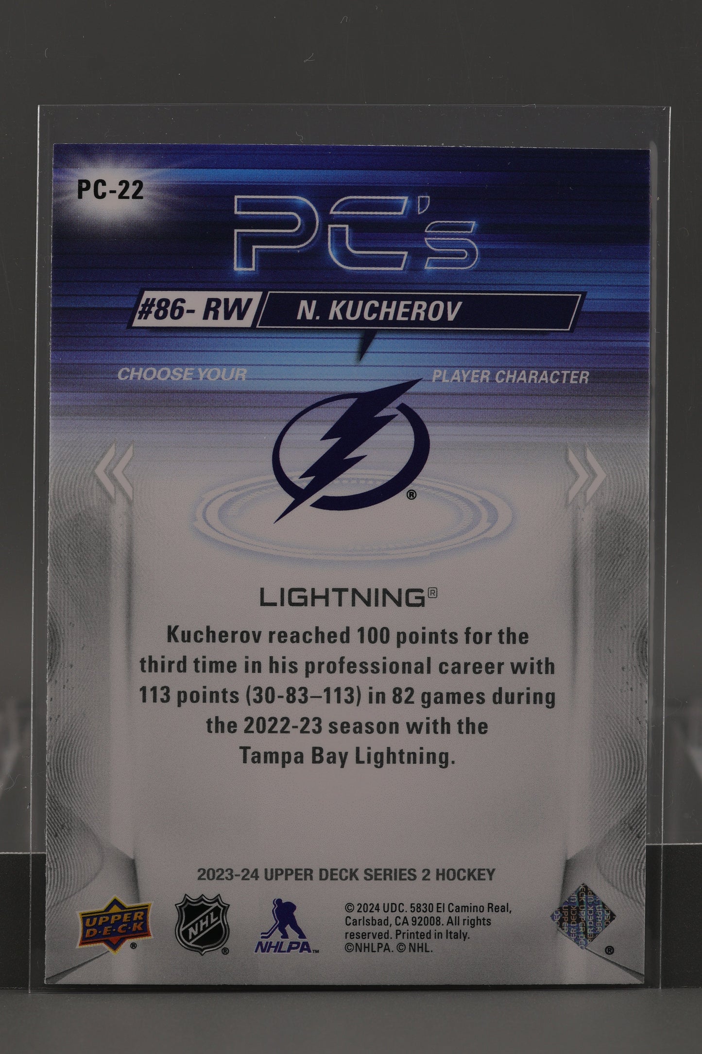 Nikita Kucherov 2023 Upper Deck PC's Series Two #PC-22 Tampa Bay Lightning