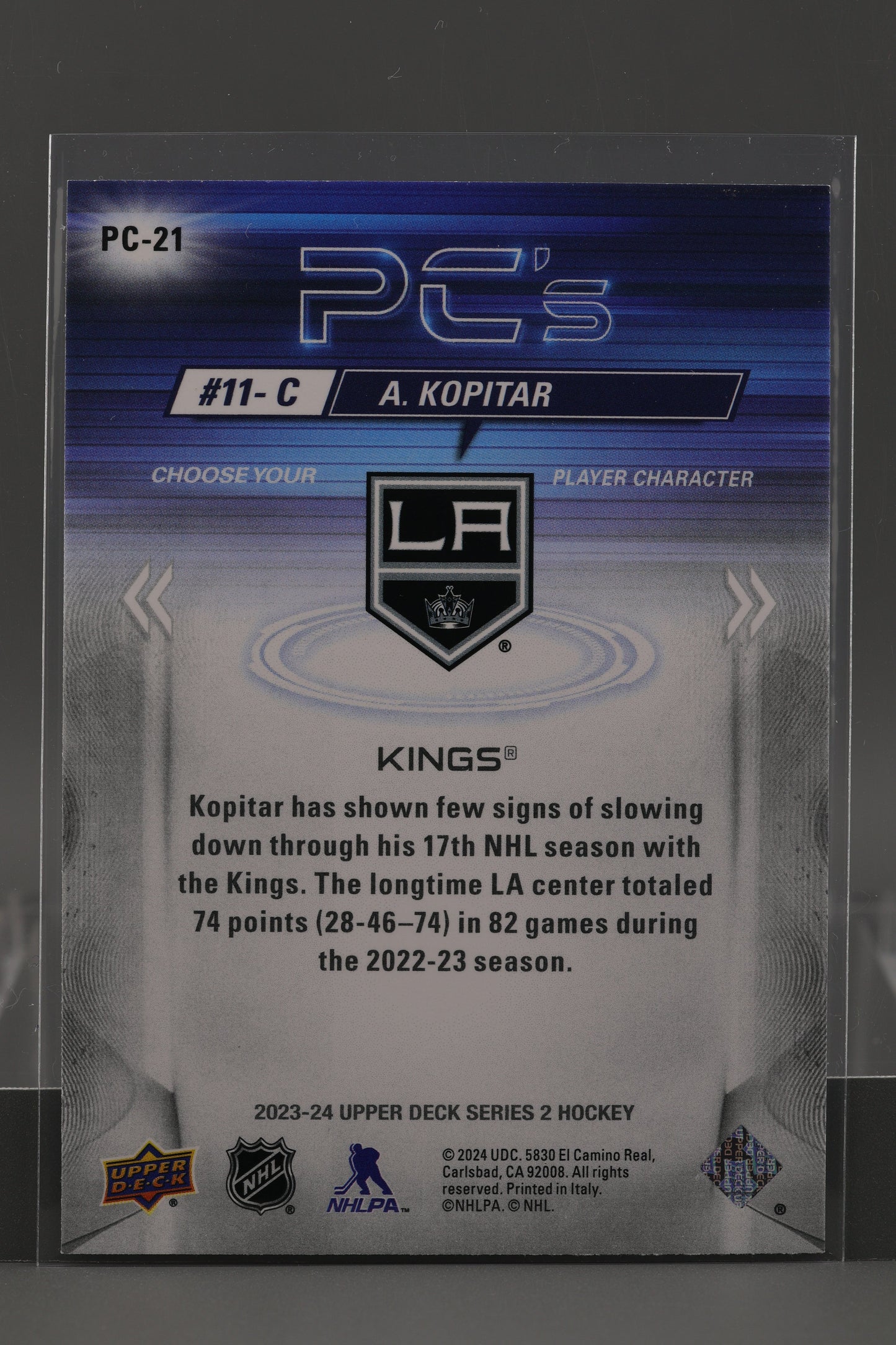 Anze Kopitar 2023 Upper Deck PC's Series Two #PC-21 Sparkle Los Angeles Kings