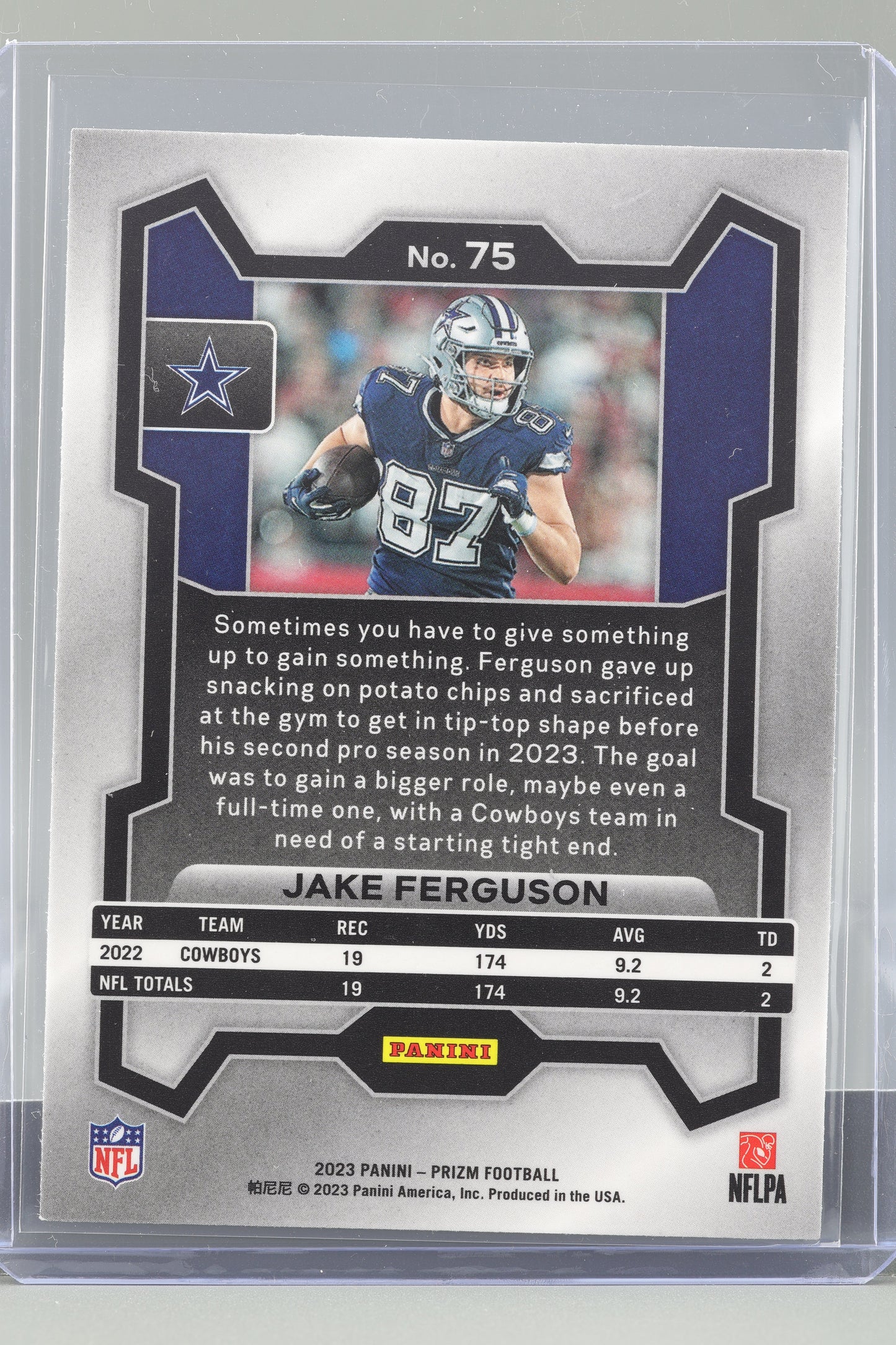 Jake Ferguson 2023 Panini Prizm #75 Dallas Cowboys