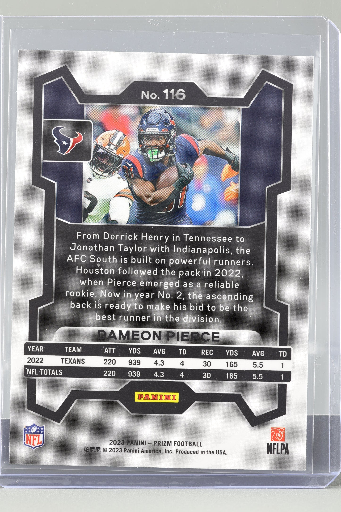 Dameon Pierce 2023 Panini Prizm #116 Houston Texans