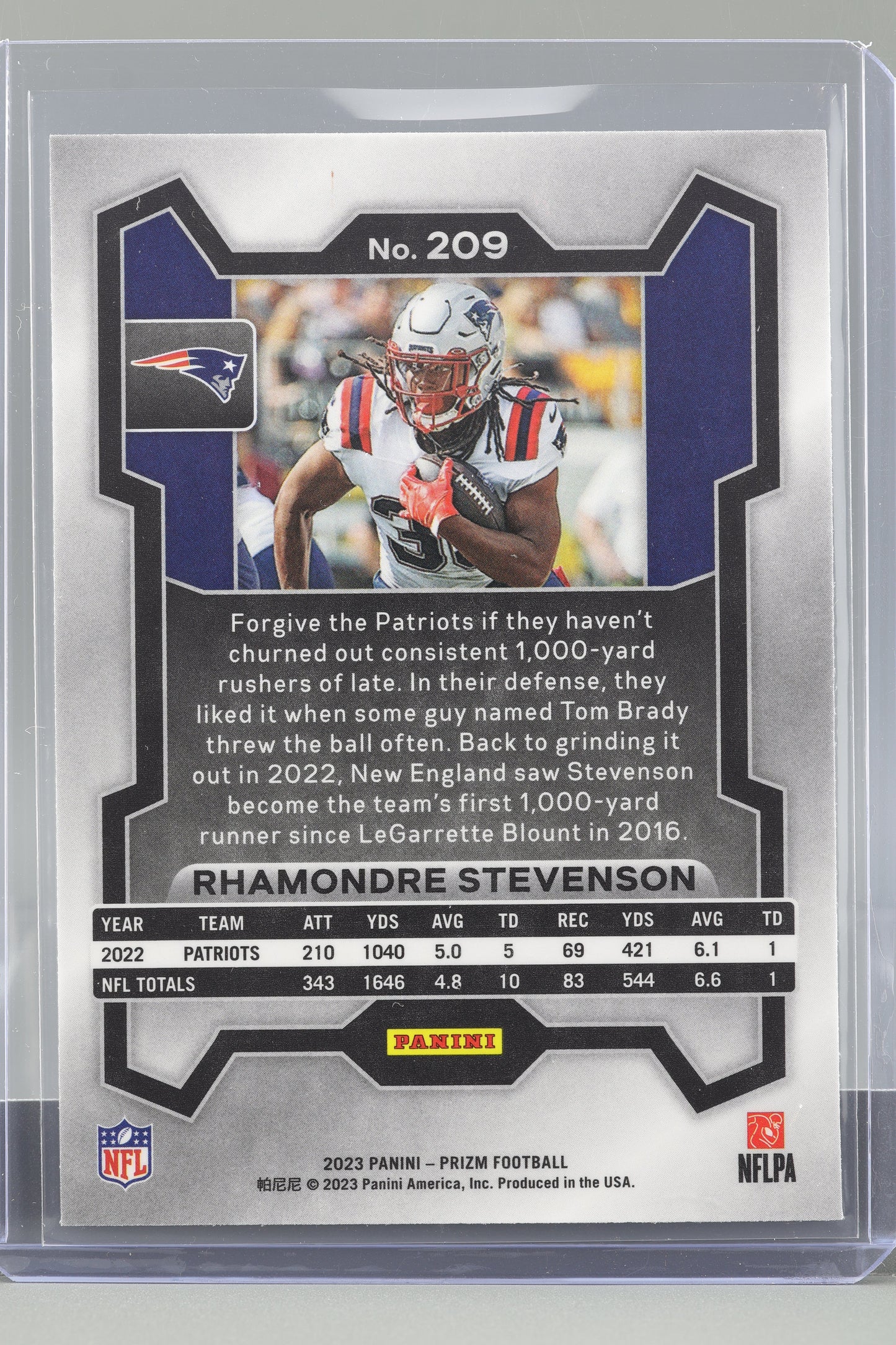 Rhamondre Stevenson 2023 Panini Prizm #209 New England Patriots