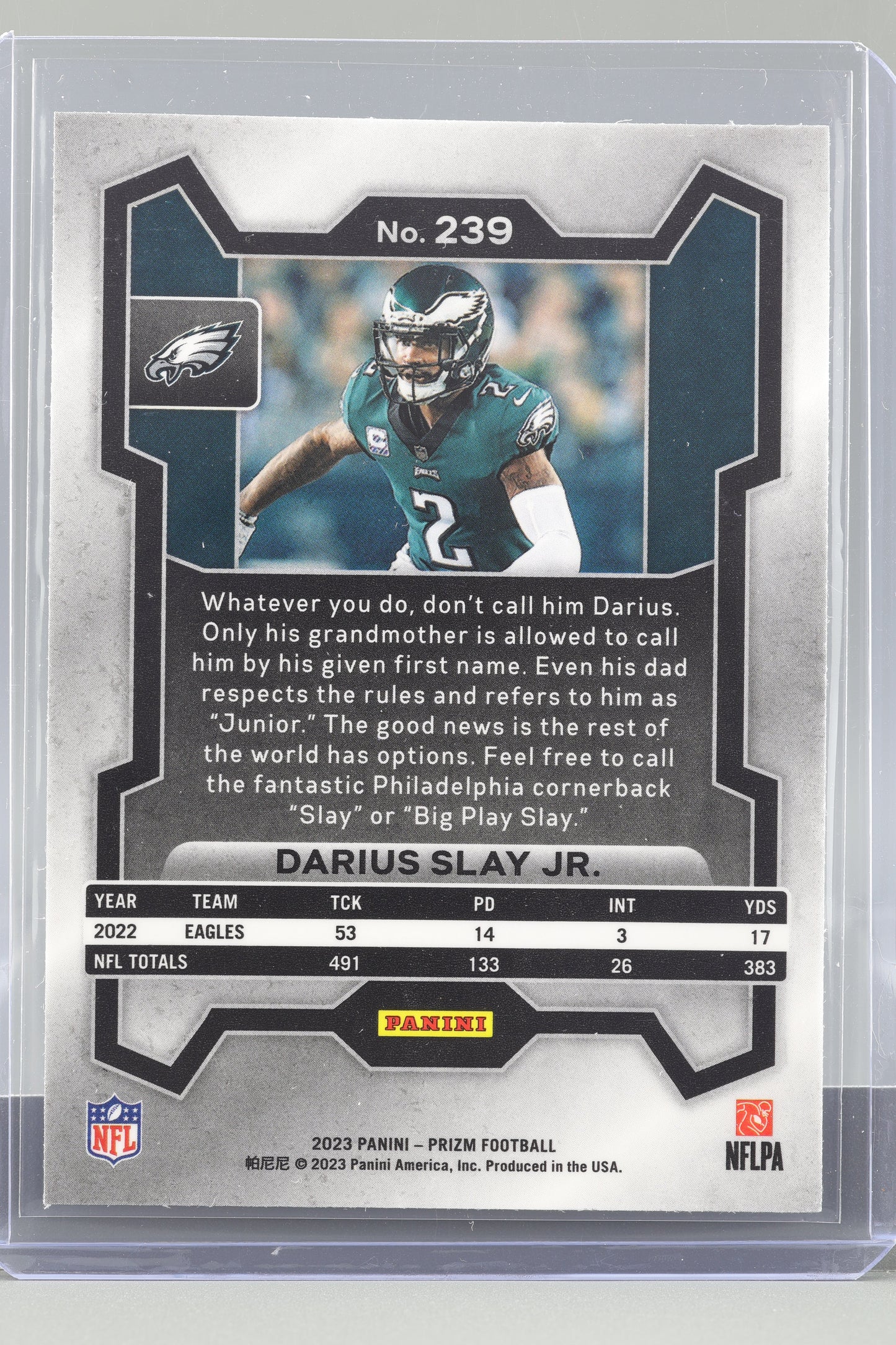 Darius Slay Jr. 2023 Panini Prizm #239 Philadelphia Eagles