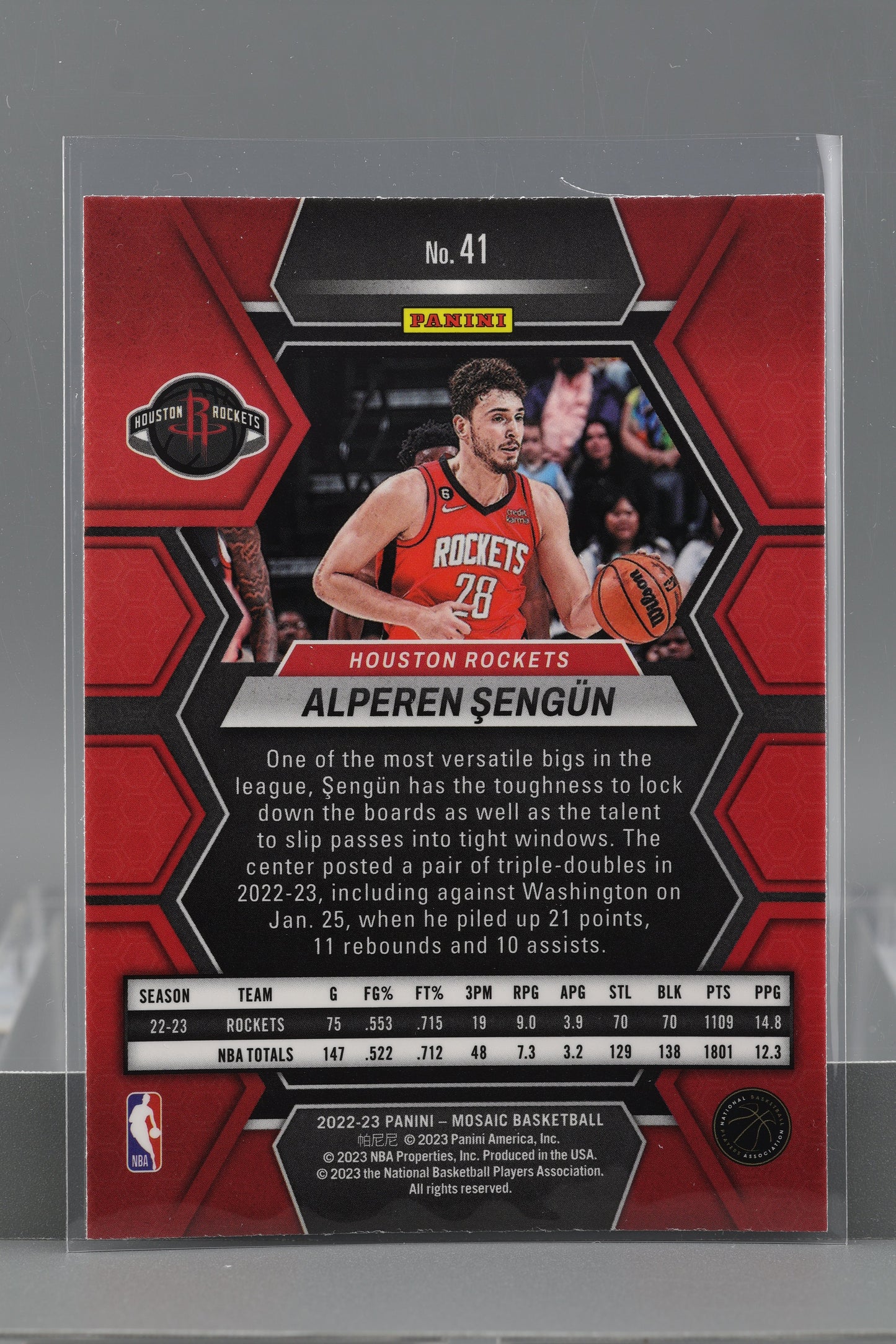 Alperen Sengun 2022-23 Panini Mosaic #41 Houston Rockets