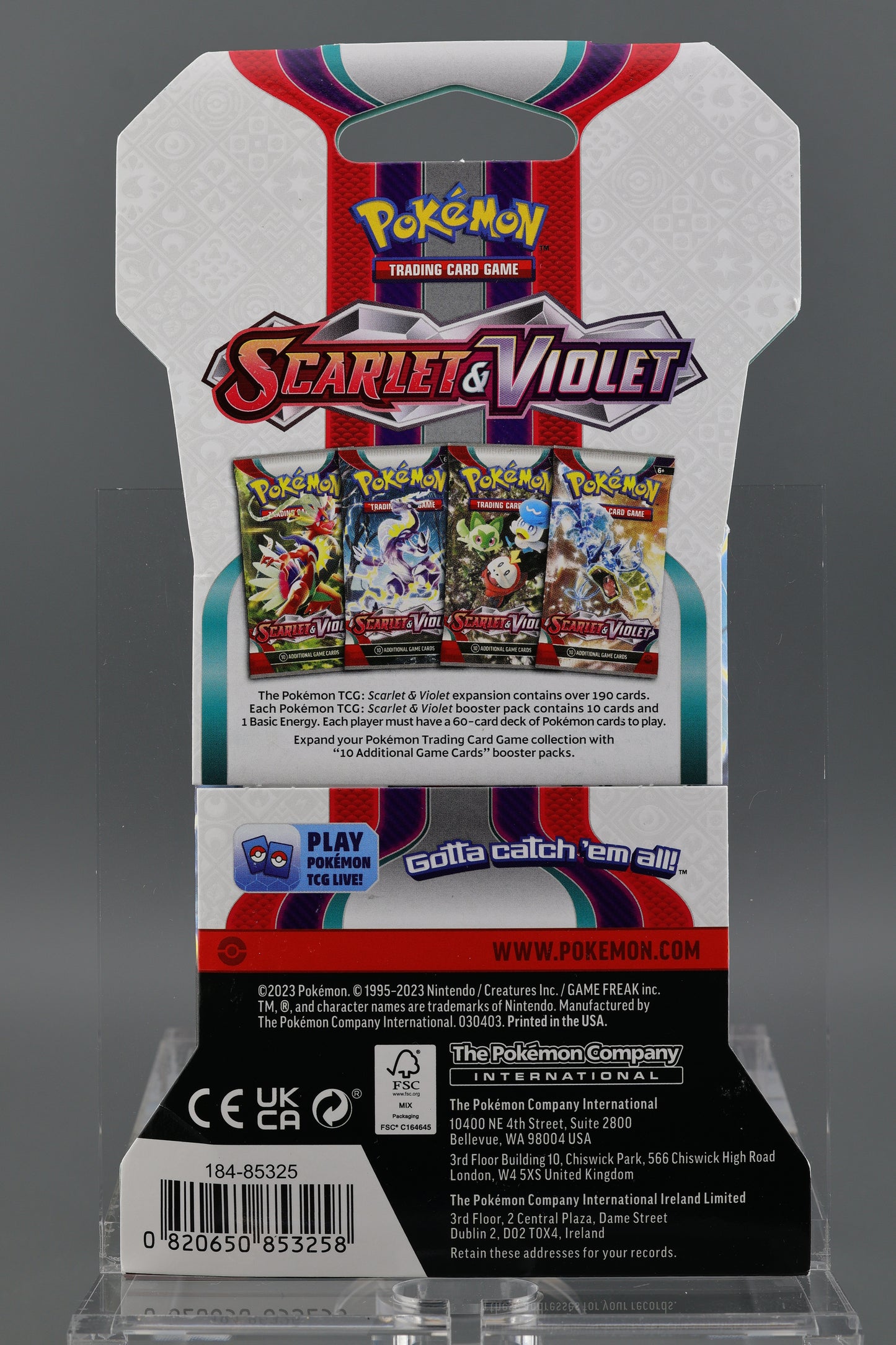 Scarlet & Violet 2023 Single Sleeved Booster Pack
