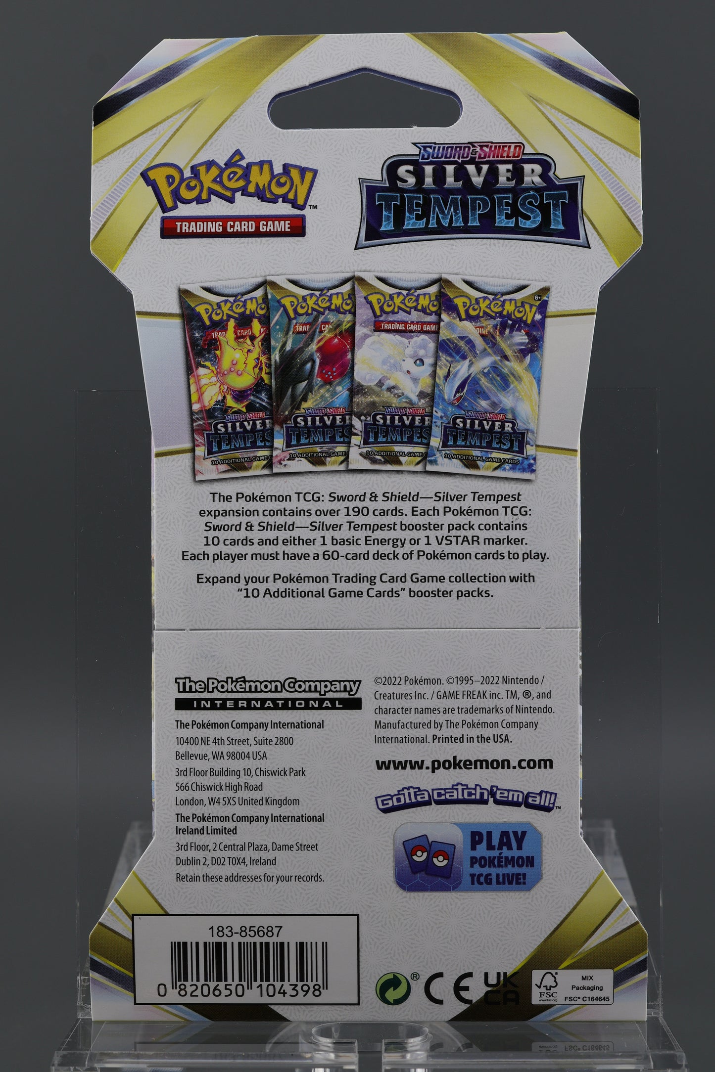 Sword & Shield Silver Tempest 2023 Single Sleeved Booster Pack