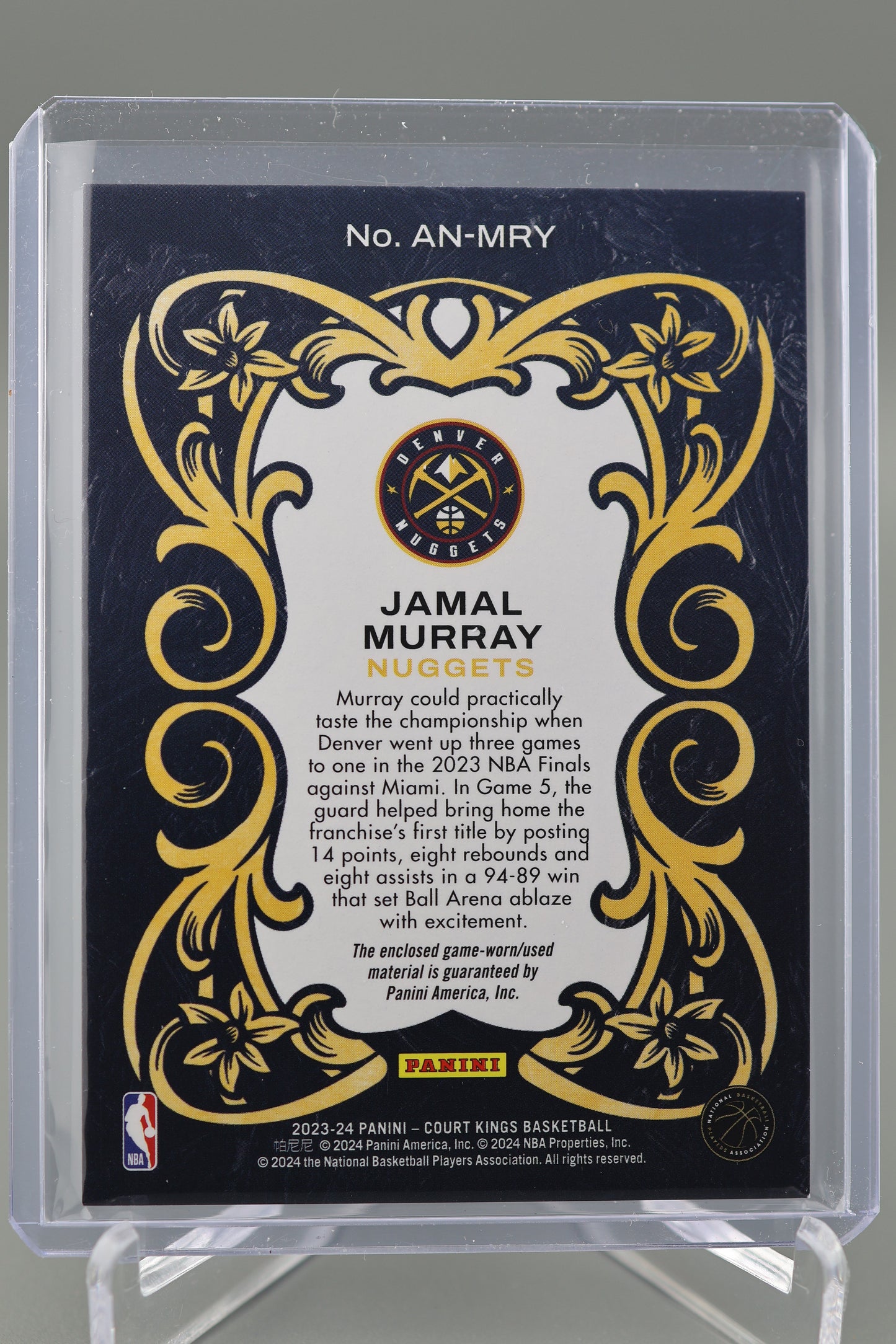 Jamal Murray 2023-24 Court Kings #AN-MRY Art Nouveau Denver Nuggets