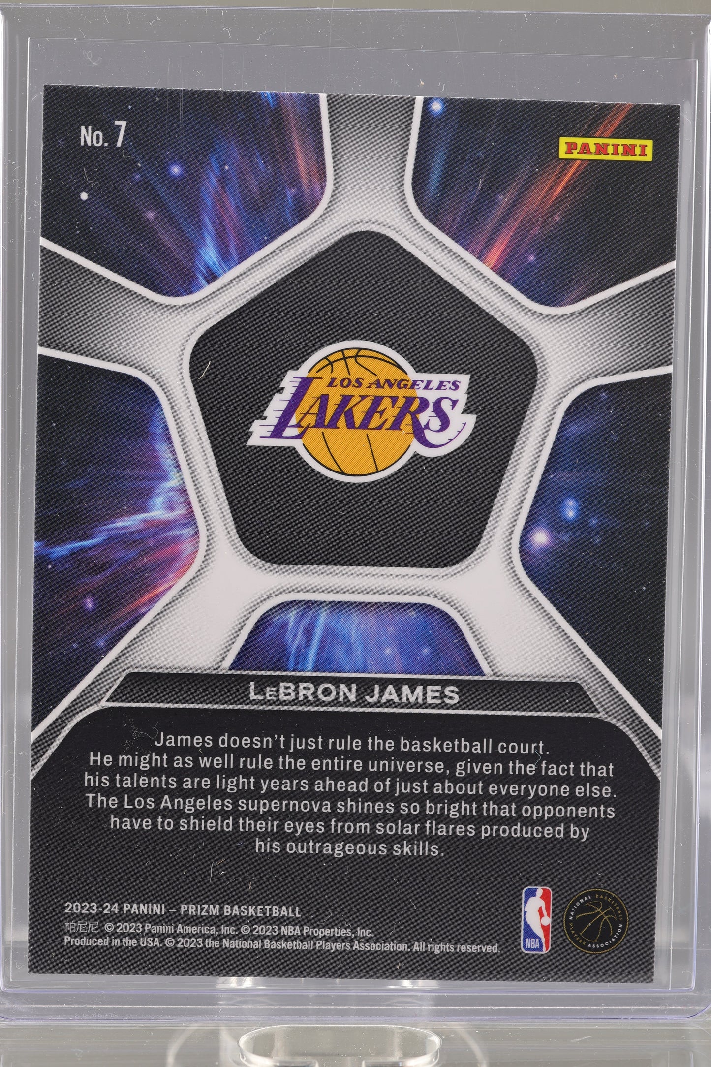LeBron James 2024 Panini Prizm #7 Deep Space Los Angeles Lakers