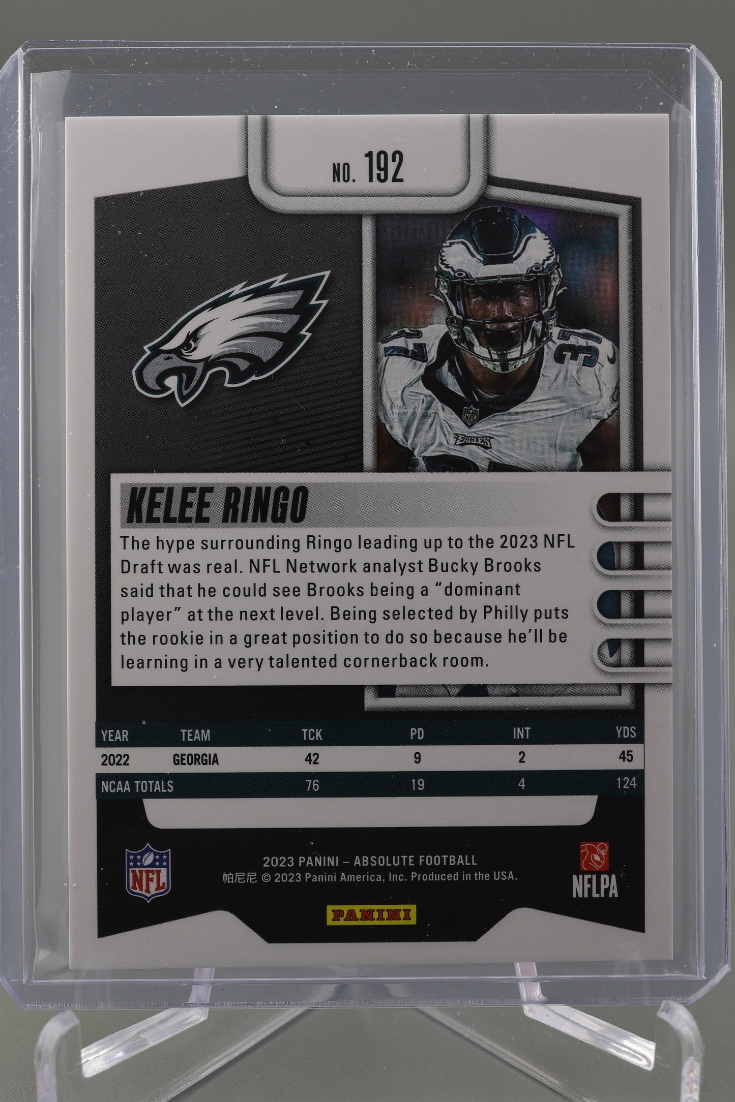 Kelee Ringo 2023 Absolute #192 Spectrum Orange 10/75 RC Philadelpia Eagles