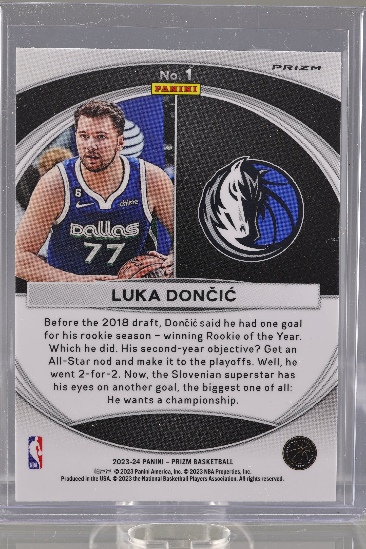 Luka Doncic 2023-24 Panini Prizm Global Reach #77 Dallas Mavericks