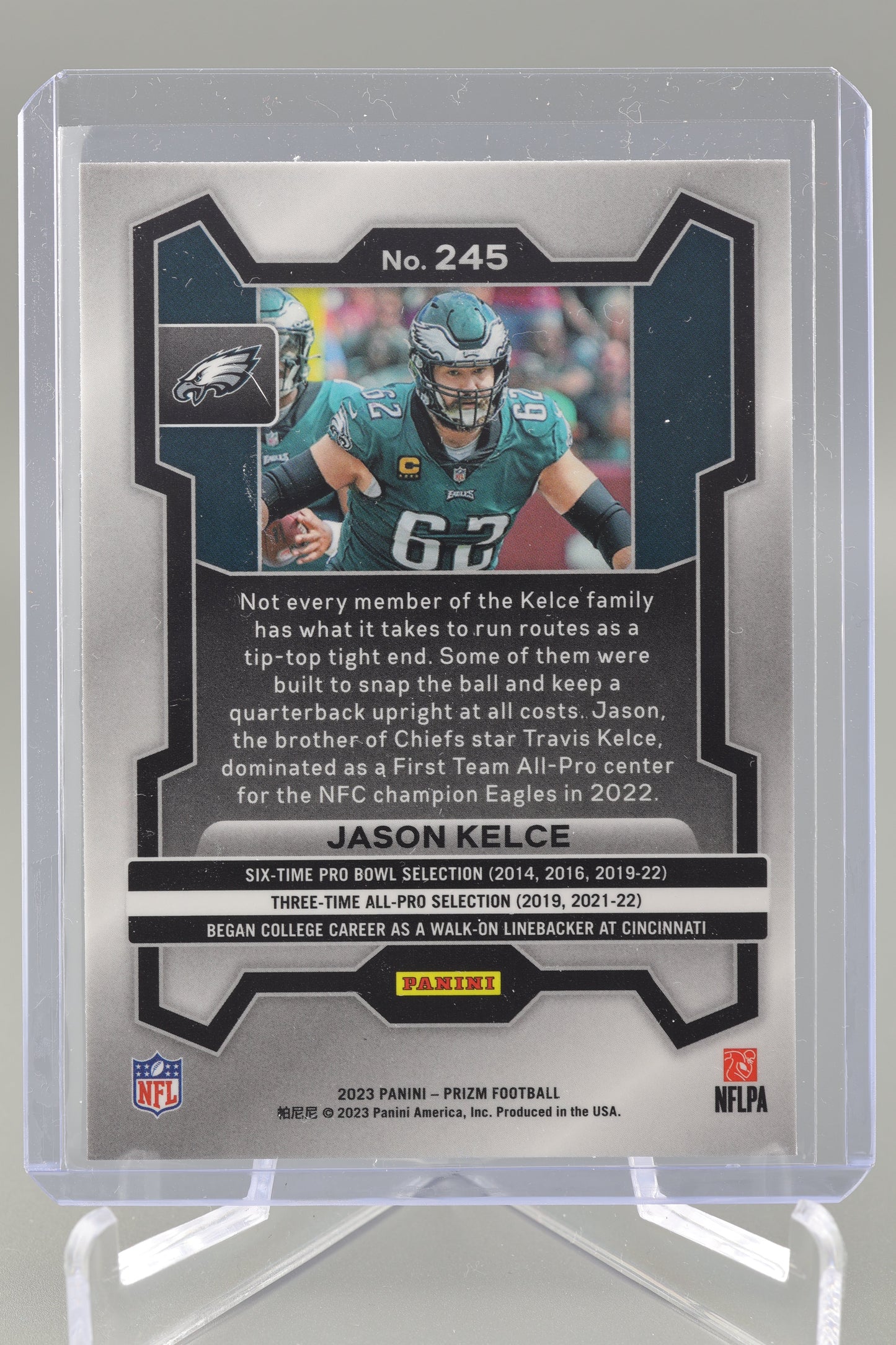 Jason Kelce 2023 Prizm #245 Base Philadelpia Eagles