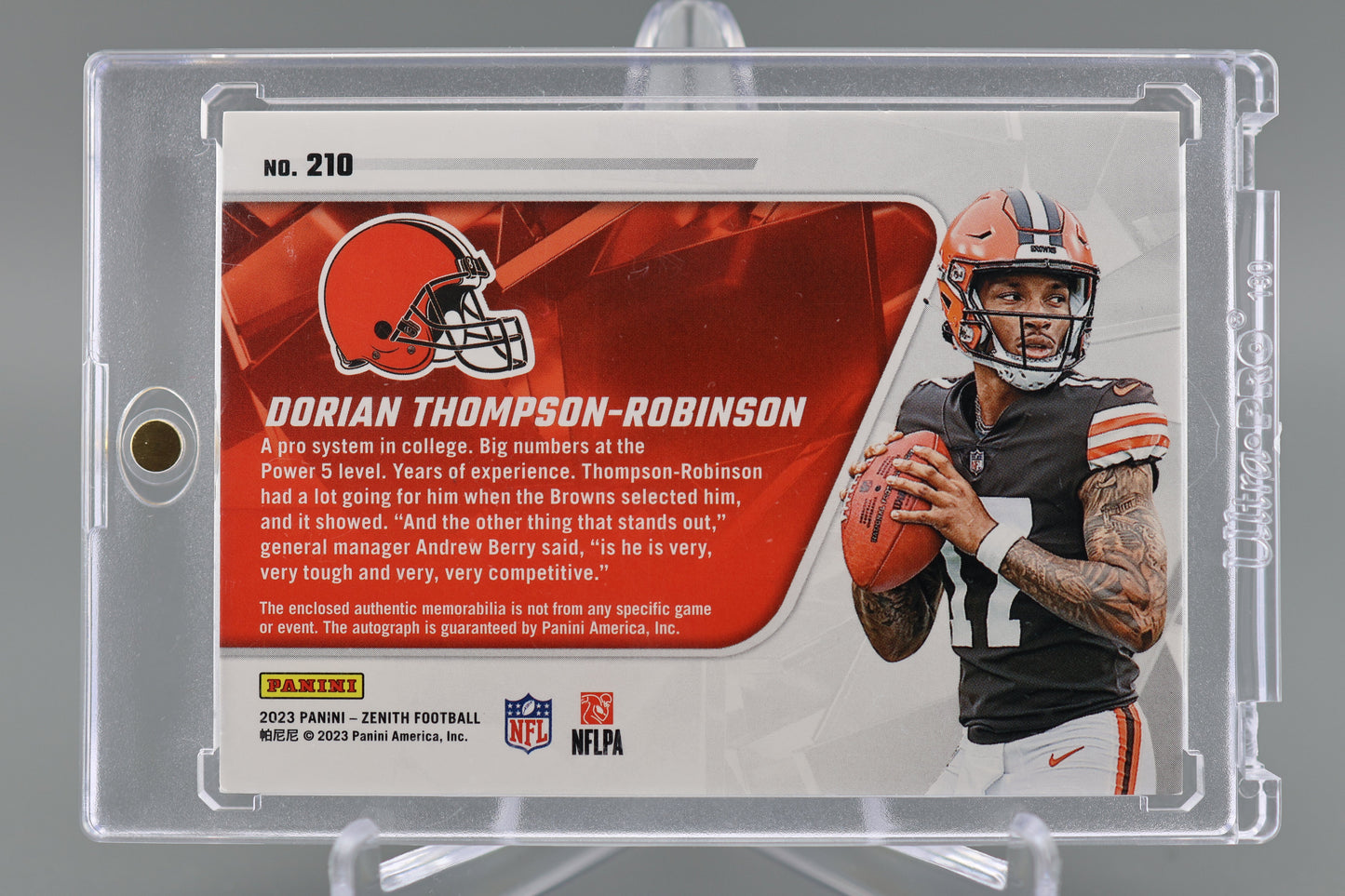 Dorian Thompson-Robinson 2023 Zenith #210 Two Color RPA /299 Cleveland Browns
