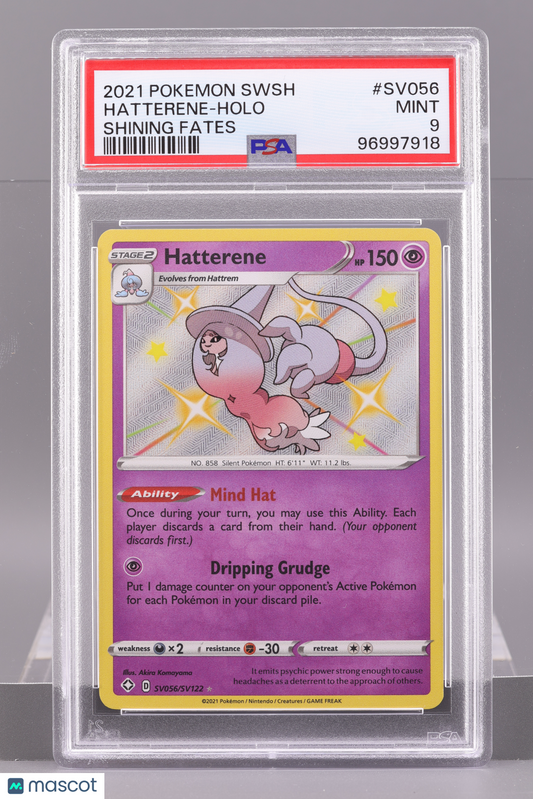 Hatterene 2021 Pokemon Sword & Shield Shining Fates #SV056 Shining Fates PSA 9