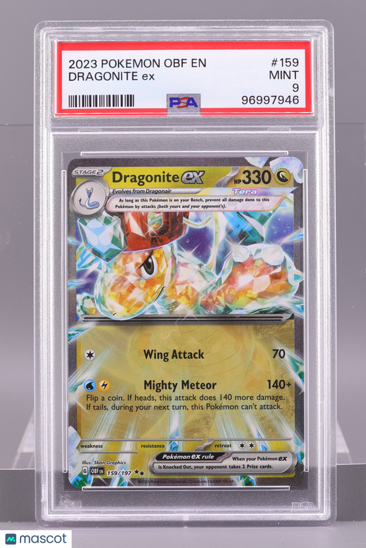Dragonite EX 2023 Pokemon Obf EN-Obsidian Flames #159 PSA 9