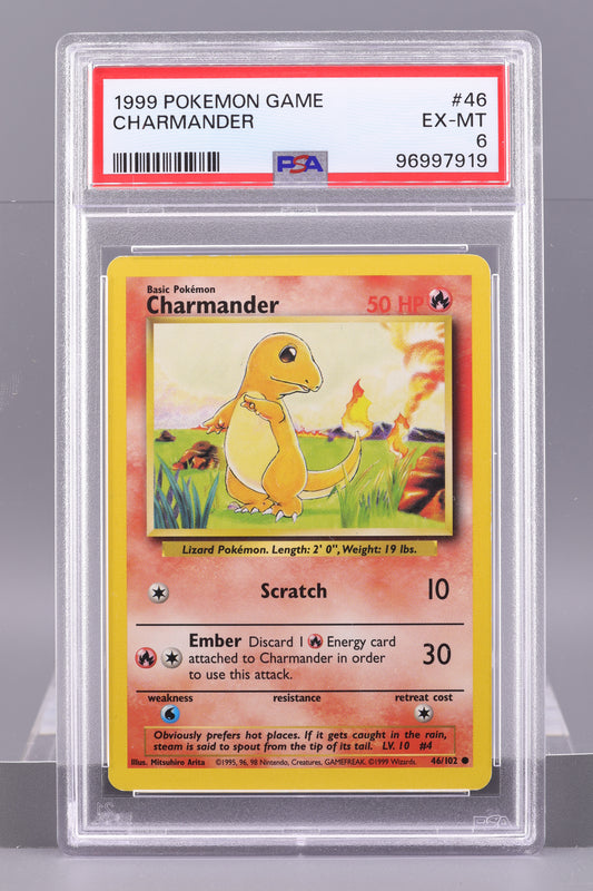 Charmander 1999 Pokemon Game #46 PSA 6