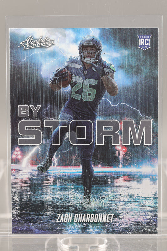 Zach Charbonnet 2023 Panini Absolute By Storm  #BST-19       Rookie Card RC Seattle Seahawks