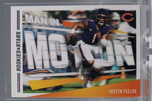 Justin Fields 2023 Panini Rookies & Stars Man In Motion  #MM-20        Chicago Bears
