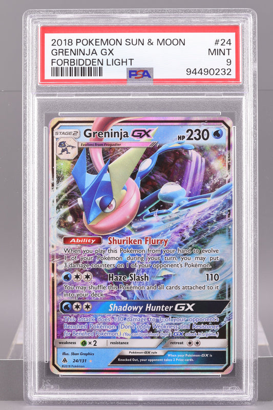Greninja-GX 2018 Sun & Moon - Forbidden Light  #24    PSA 9   Stage 2/Rare Holo GX