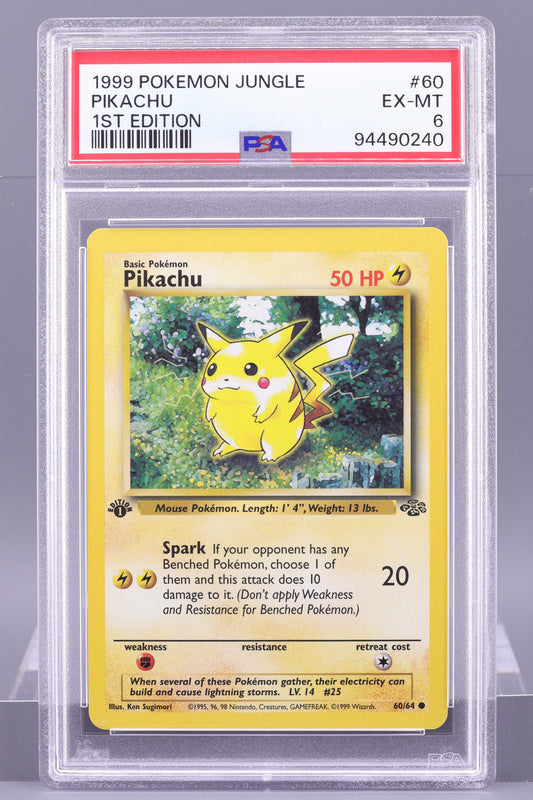 Pikachu 1999 Jungle  #60    PSA 6   1st Edition