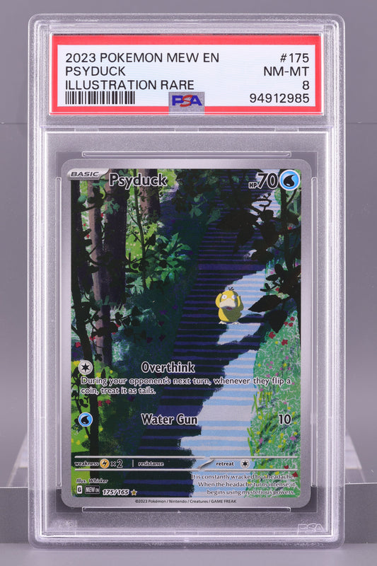 Psyduck 2023 Scarlet & Violet Series - Scarlet & Violet - 151 MEW en #175    PSA 8   Illustration Rare