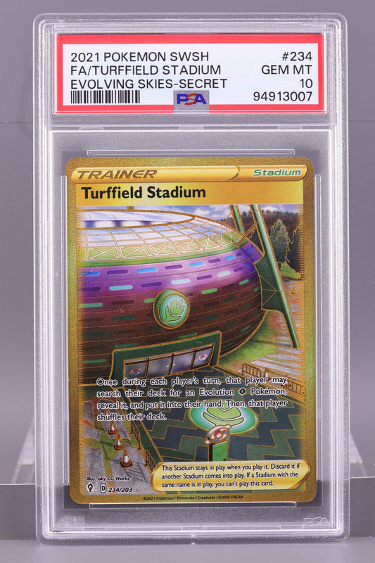 Turffield Stadium 2021 Sword & Shield - Evolving Skies  #234    PSA 10   Rare Secret