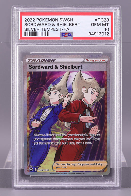 Sordward & Shielbert 2022 Sword & Shield Silver Tempest #TG28    PSA 10