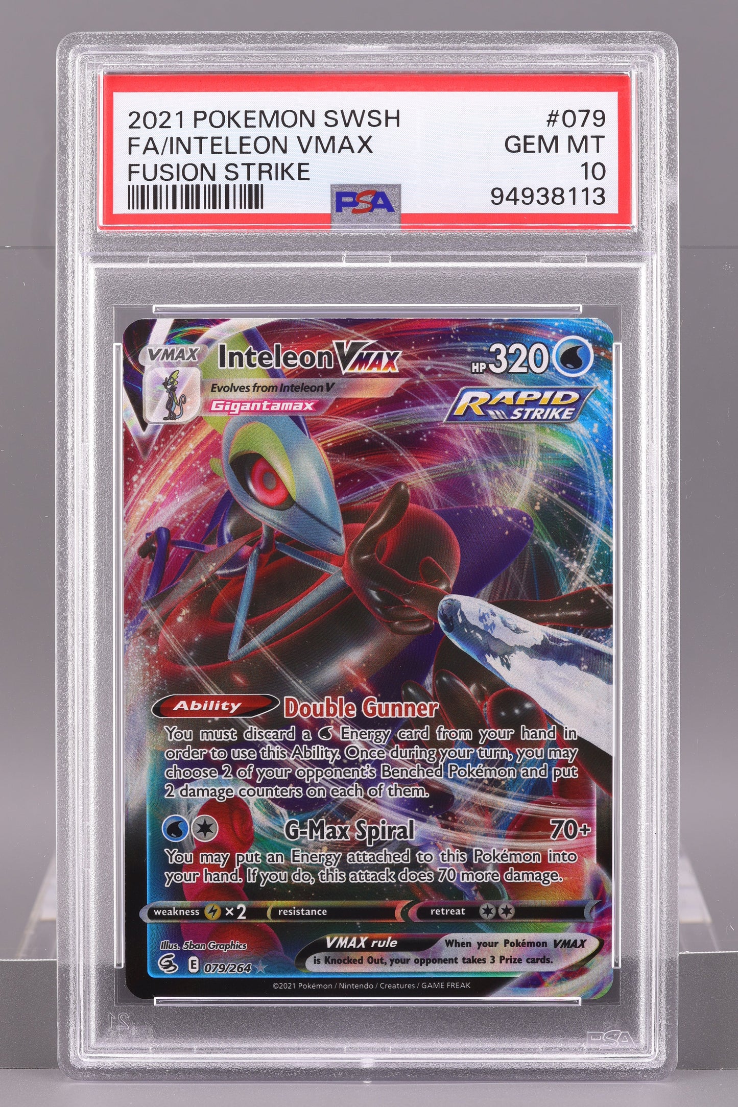 Inteleon VMAX 2021 Fusion Strike  #79    PSA 10