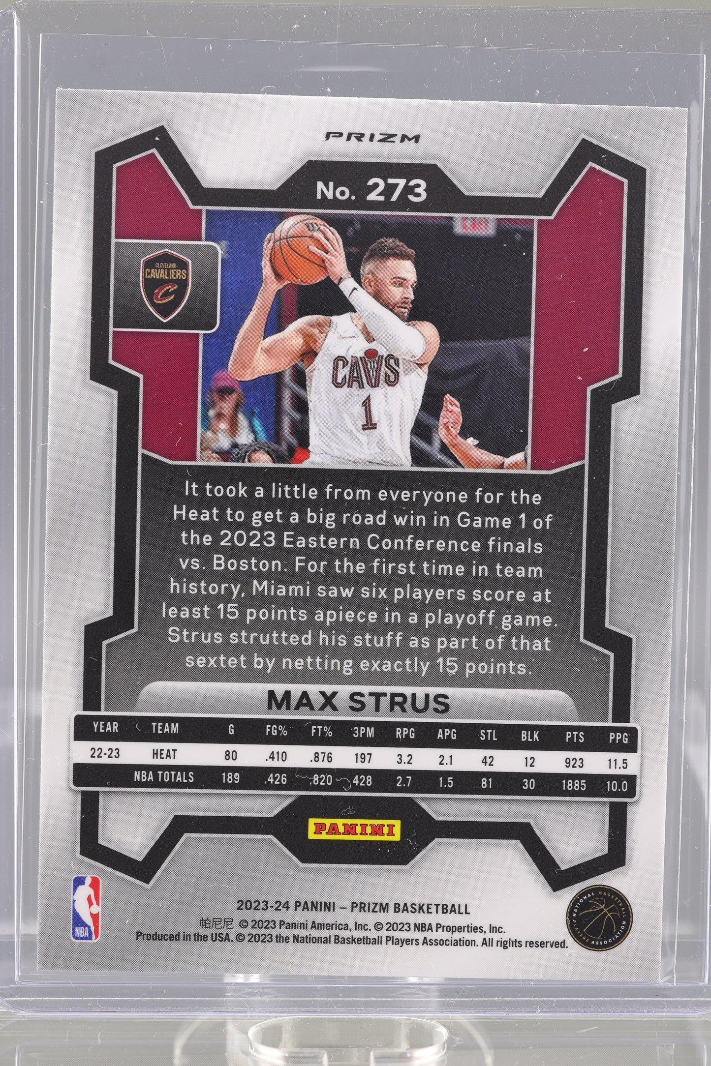 Max Strus 2023-24 Panini Prizm Silver  #273        Cleveland Cavaliers