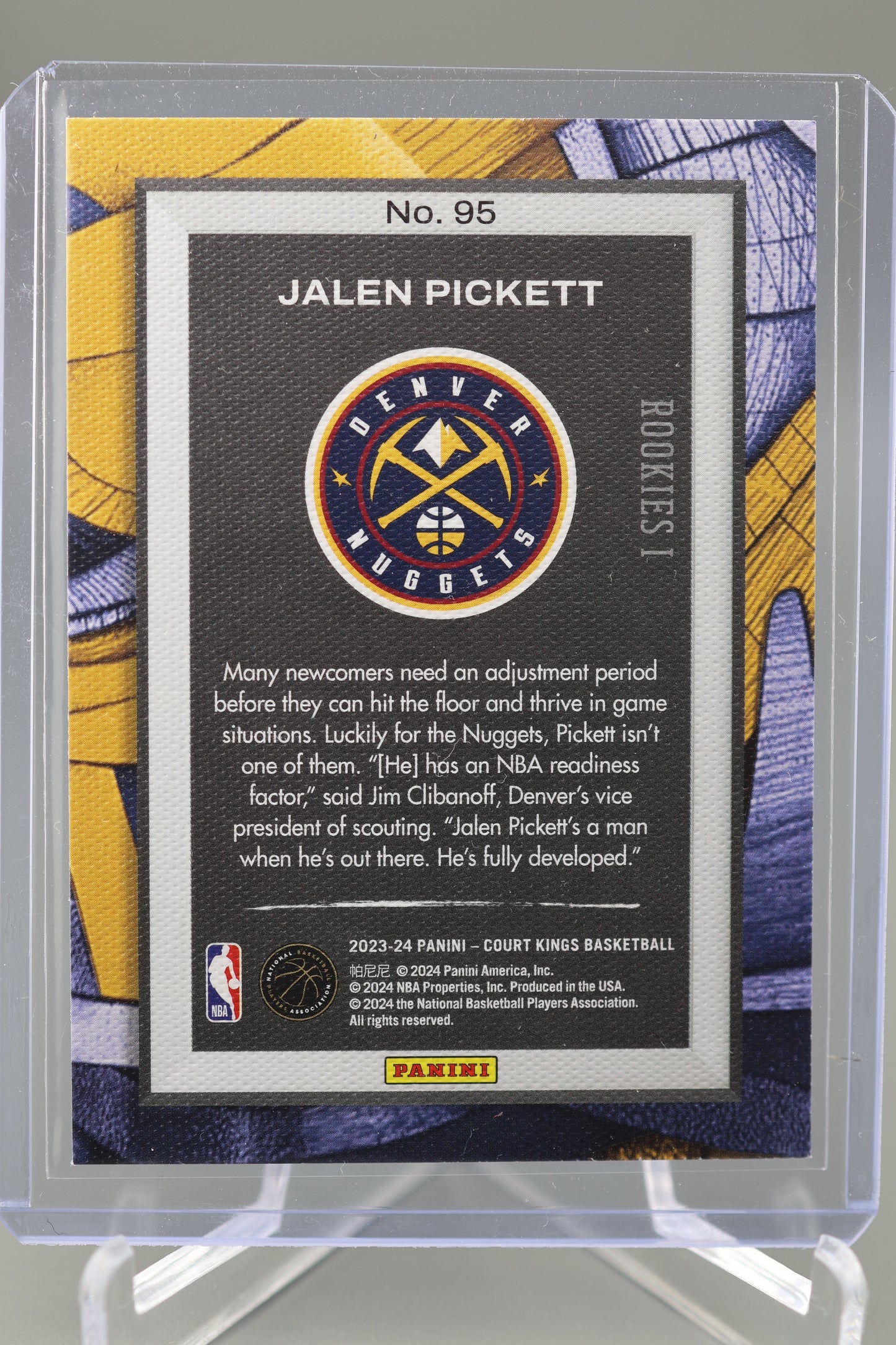 Jalen Pickett 2023-24 Court Kings #95 Rookies I RC Rookie Card Denver Nuggets
