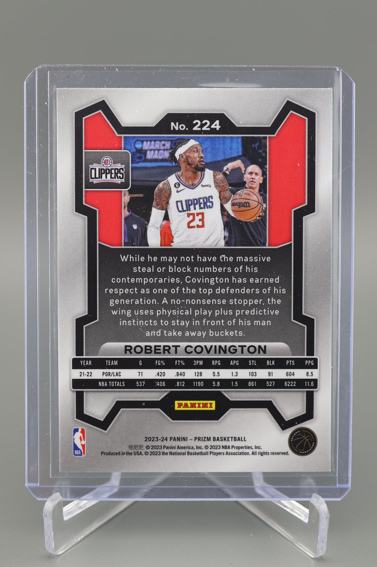 Robert Covington 2023-24 Prizm #224 Base Los Angeles Clippers