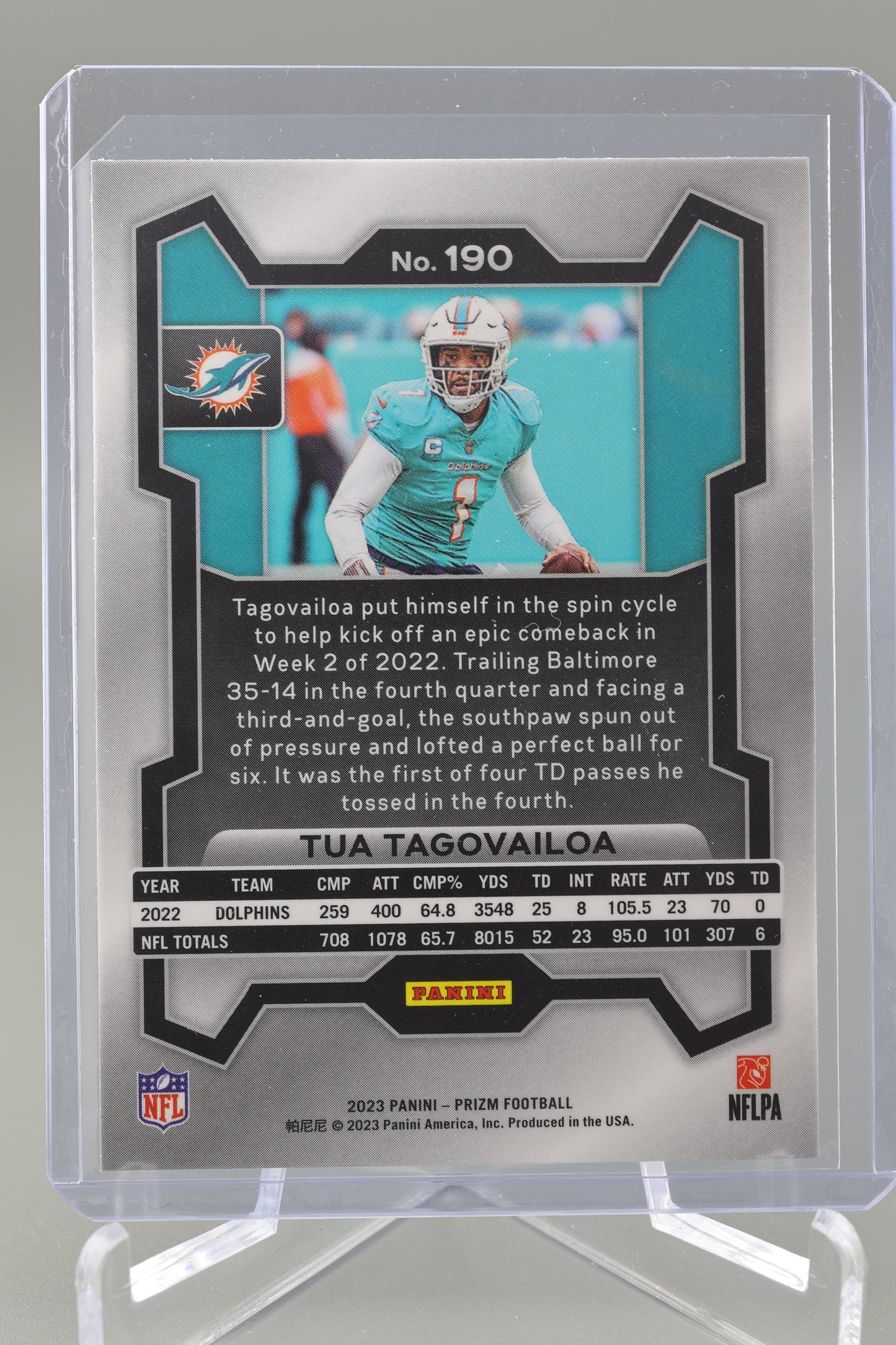 Tua Tagovailoa 2023 Prizm #190 Base Miami Dolphins