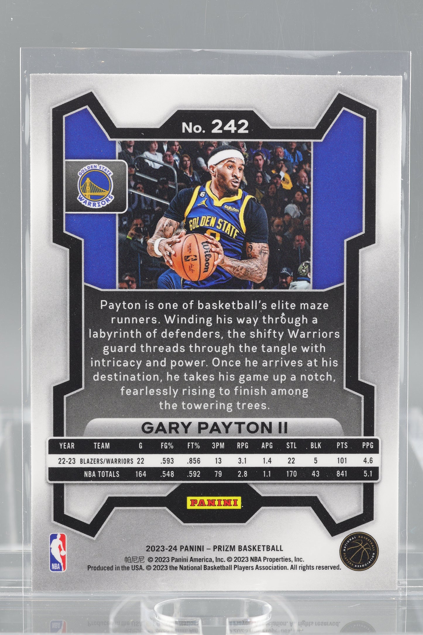 Gary Payton II 2023-24 Panini Prizm  #242        Golden State Warriors