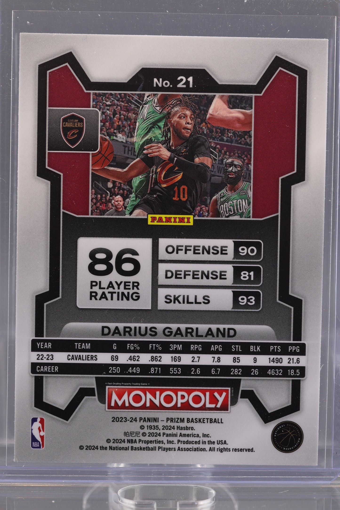 Darius Garland 2023 Panini Prizm Monopoly #21 Cleveland Cavaliers