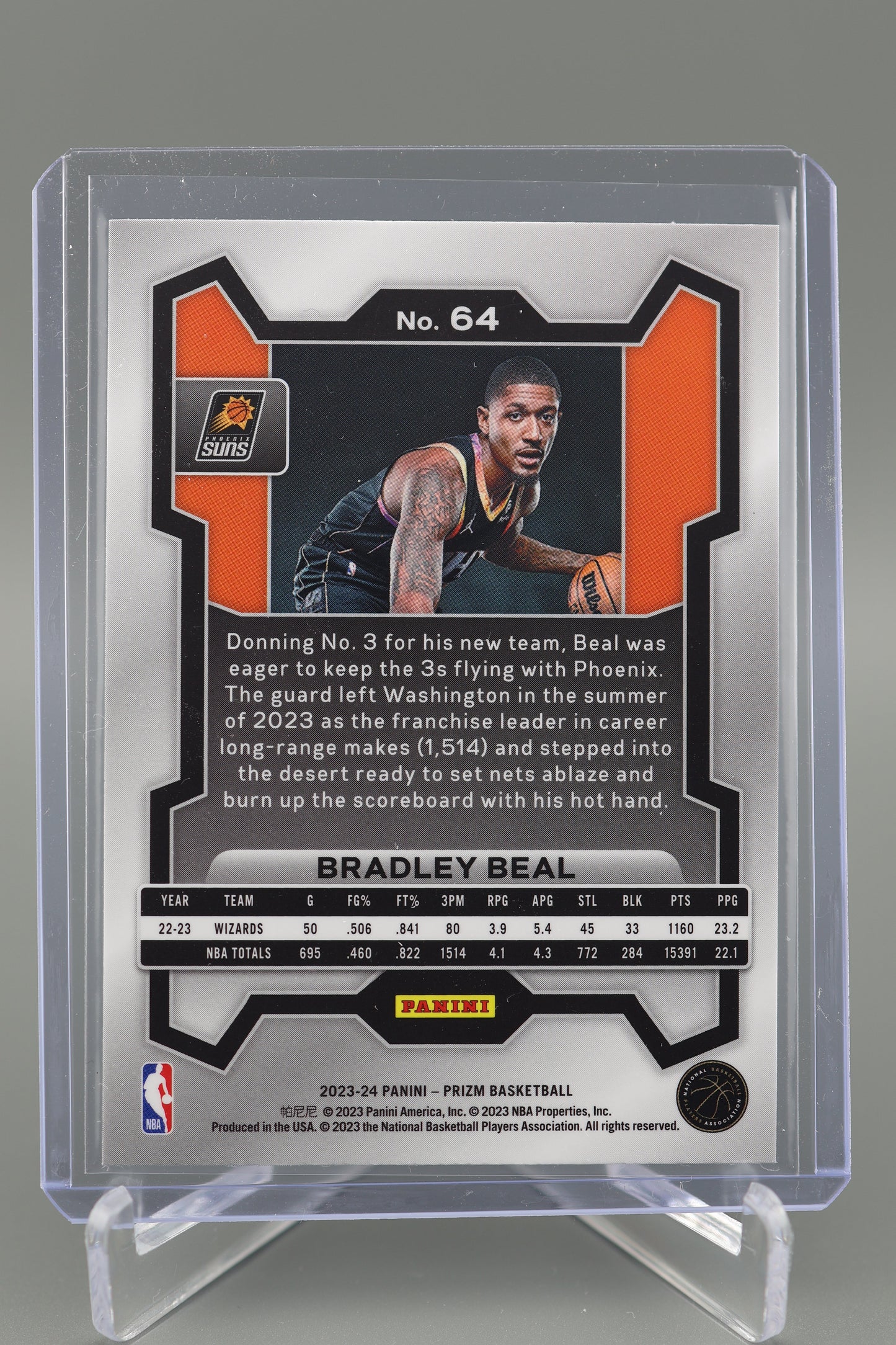 Bradley Beal 2023-24 Prizm #64 Base Phoenix Suns