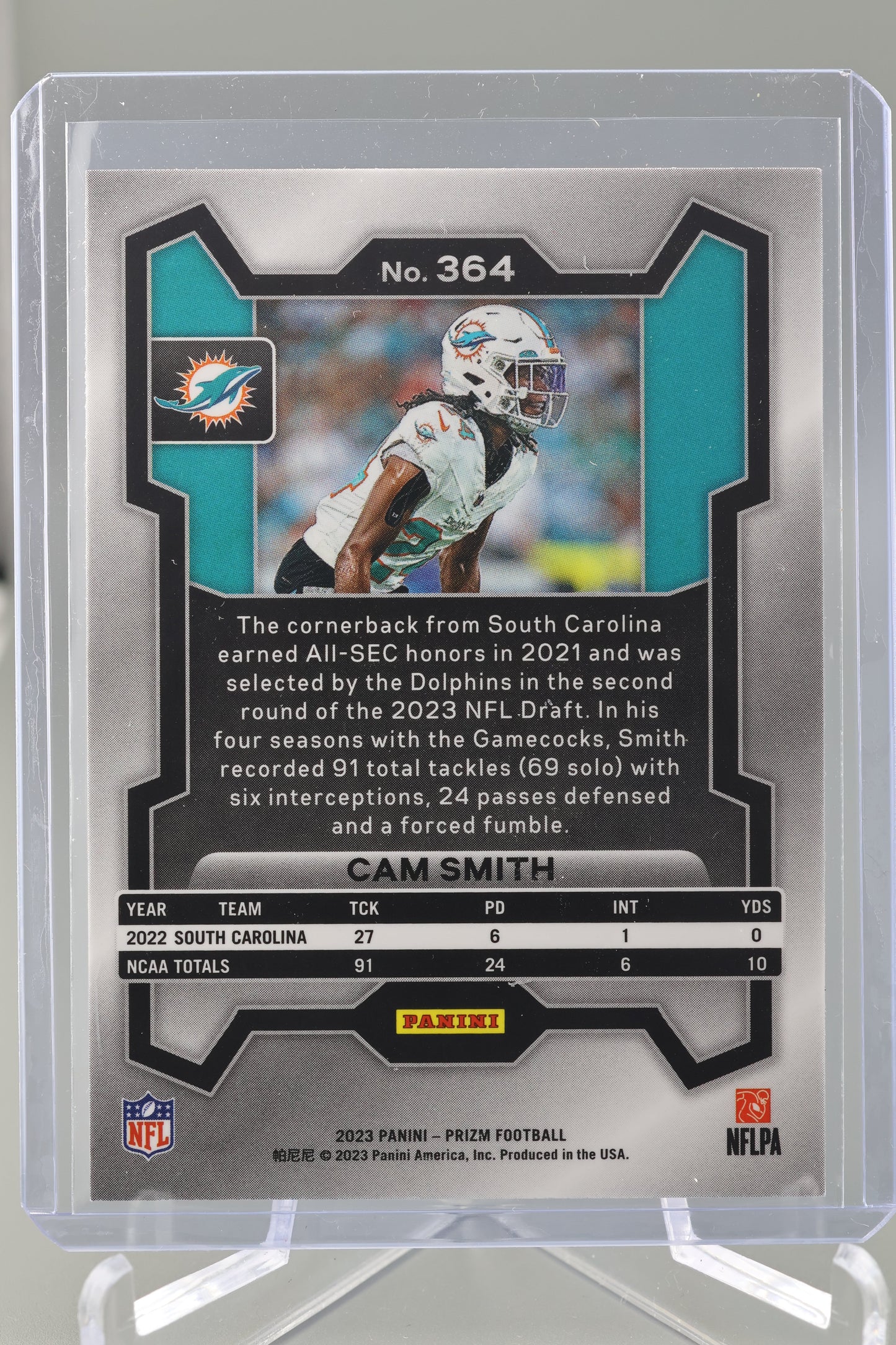 Cam Smith 2023 Prizm #364 Base Rookie Card RC Miami Dolphins