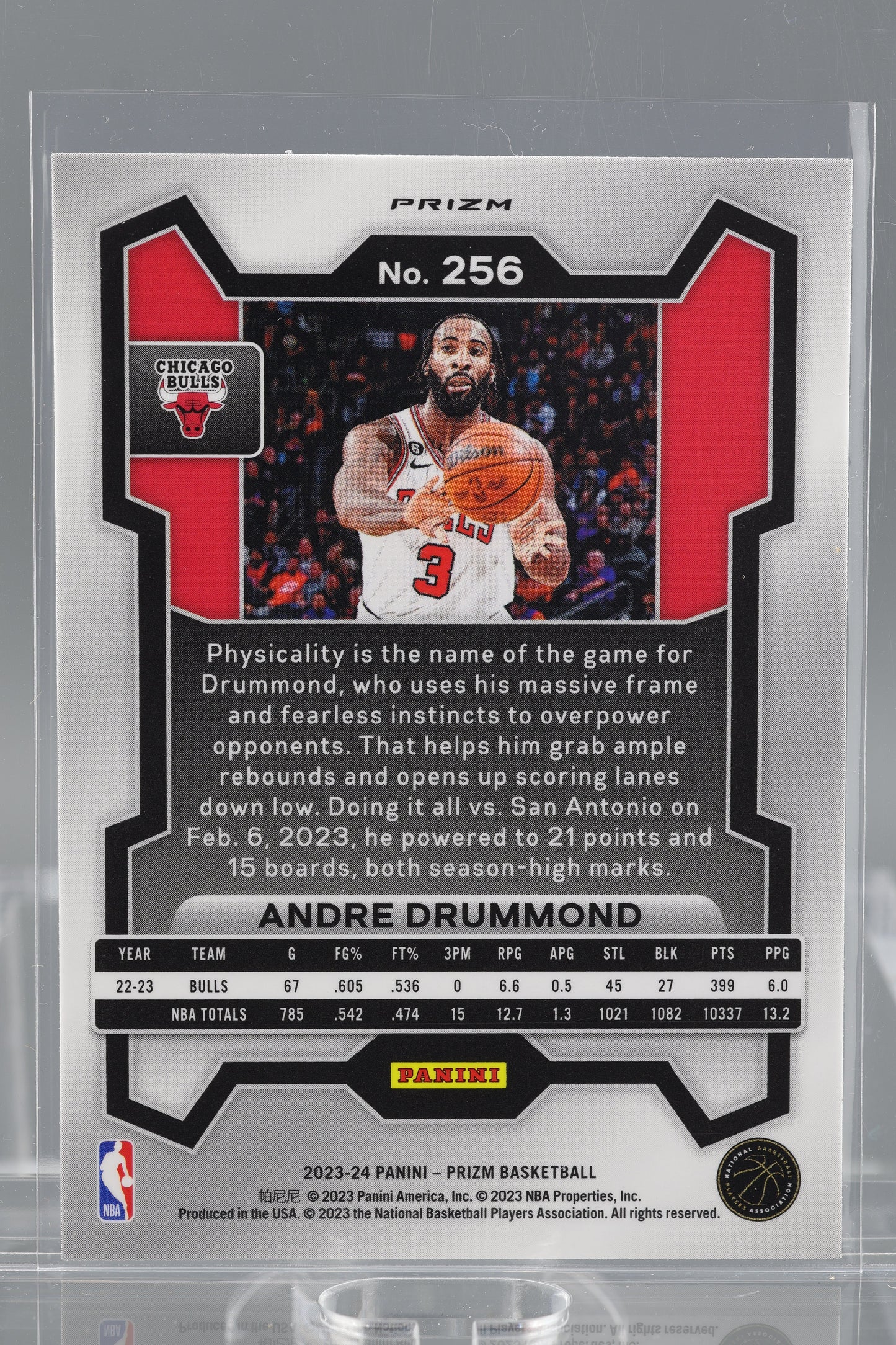 Andre Drummond 2023-24 Panini Prizm Green  #256        Chicago Bulls