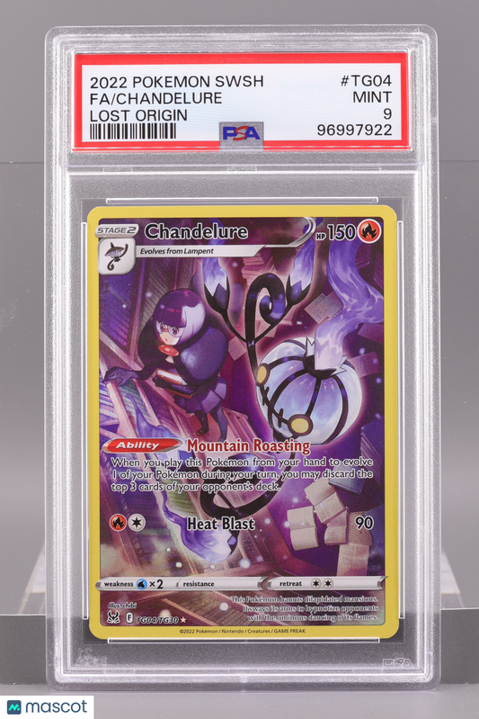 Chandelure 2022 Pokemon Sword & Shield Lost Origin #TG04 PSA 9