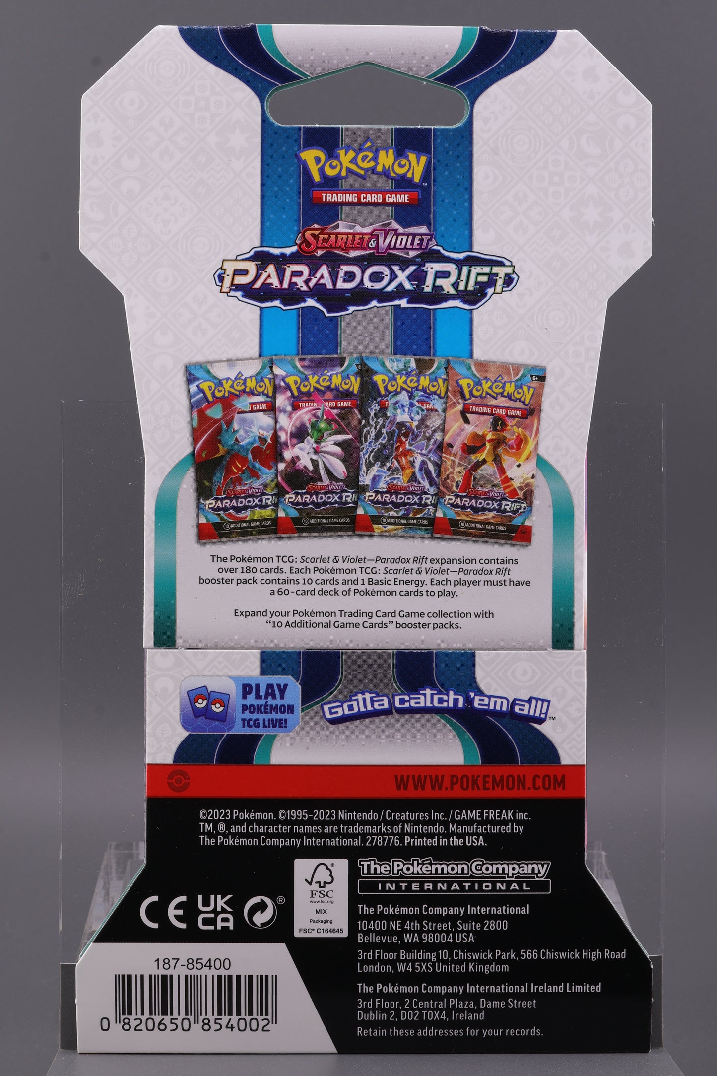 Scarlet & Violet - Paradox Rift Sleeved Booster [4 Pack] (Art Set)