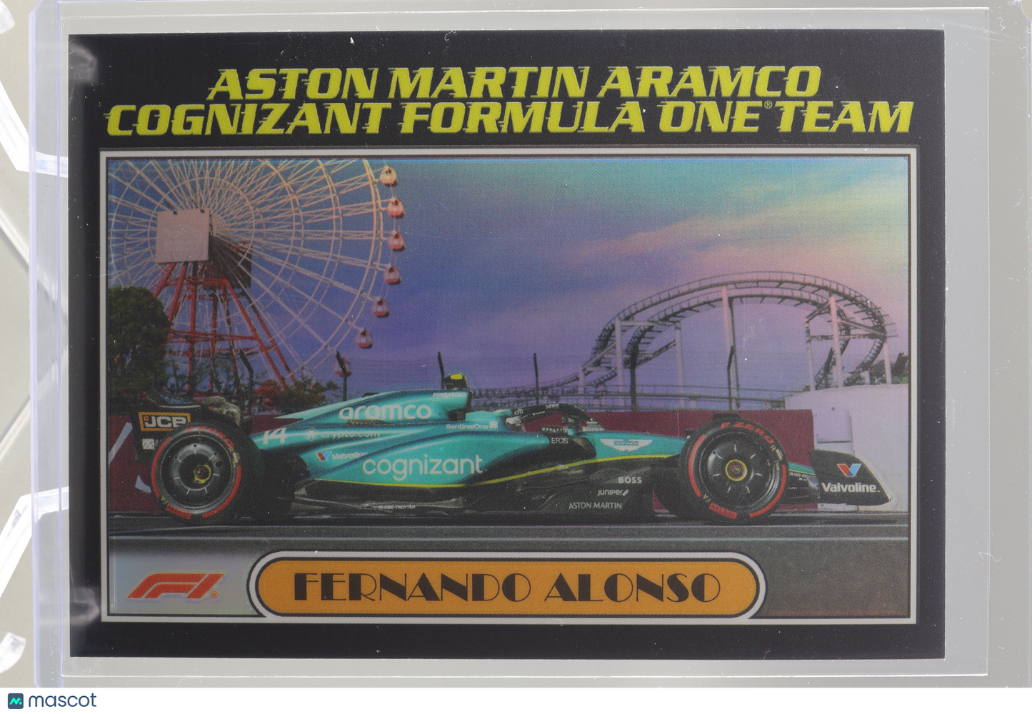 Fernando Alonso 2023 Topps Chrome Formula 1 #AU77-FA Racecar Aston Martin