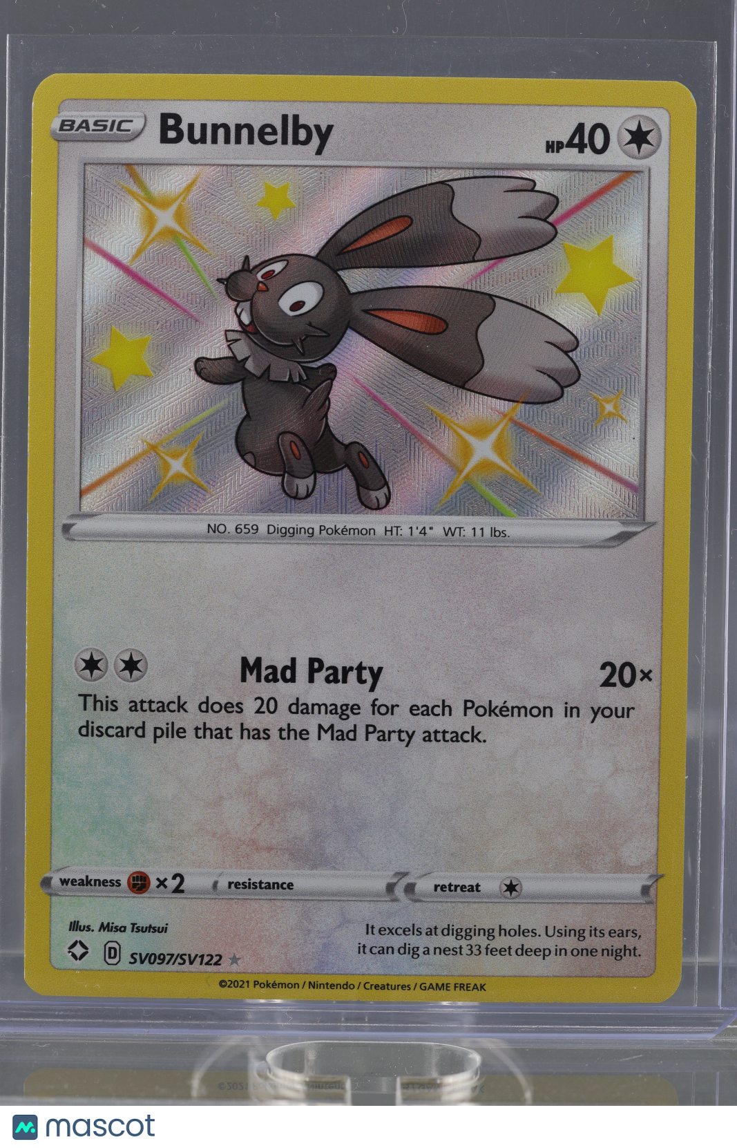 Bunnelby 2021 Pokemon TCG Shining Fates #SV097