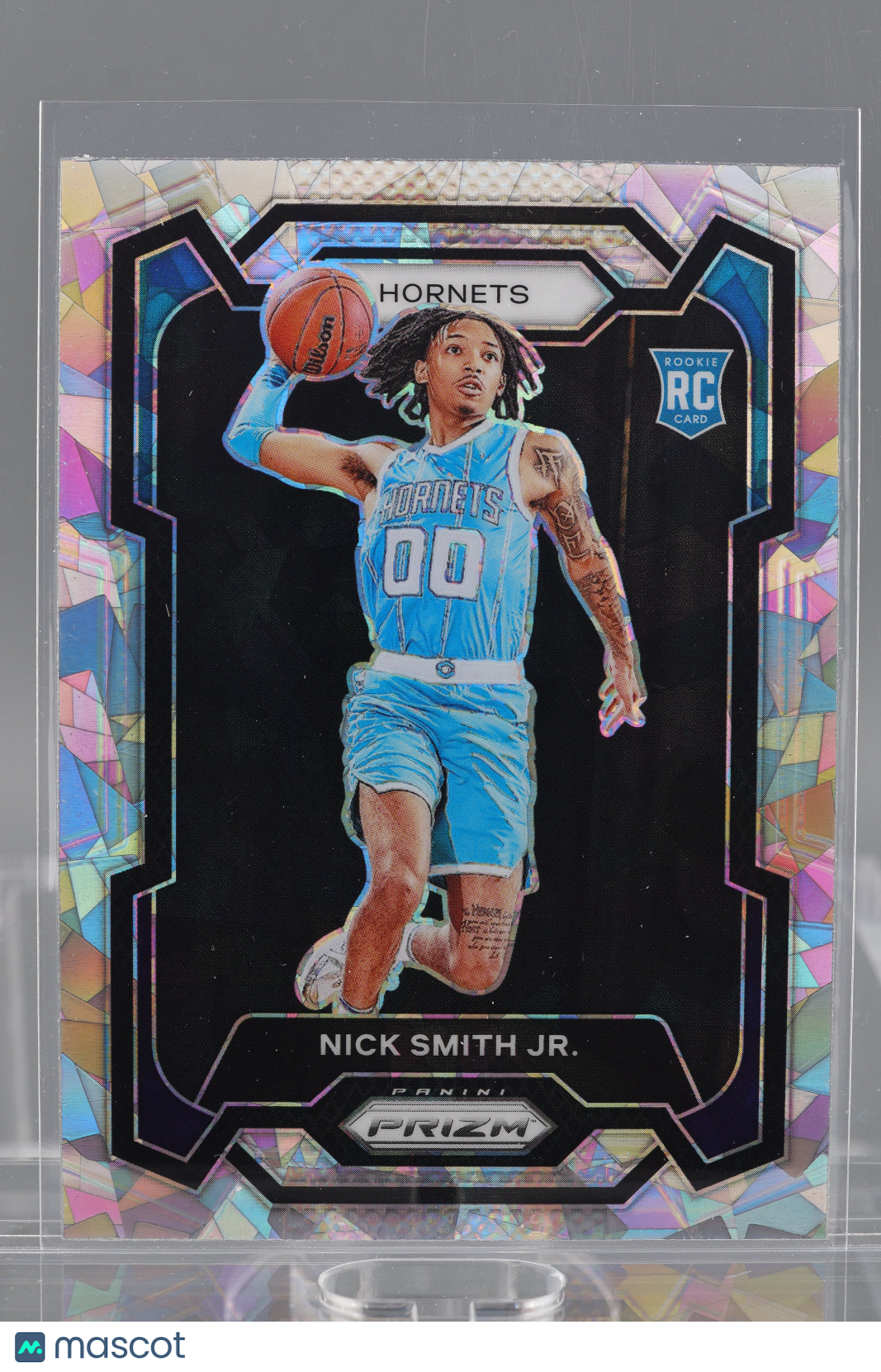 Nick Smith Jr. 2024 Panini Prizm #135 Cracked Ice Charlotte Hornets