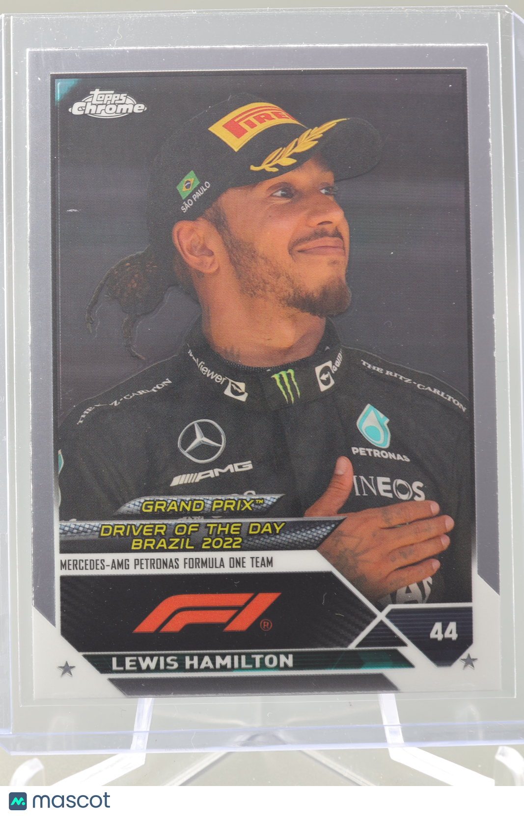 Lewis Hamilton 2023 Topps Chrome Formula 1 #186 Driver of the Day Brazil 2022